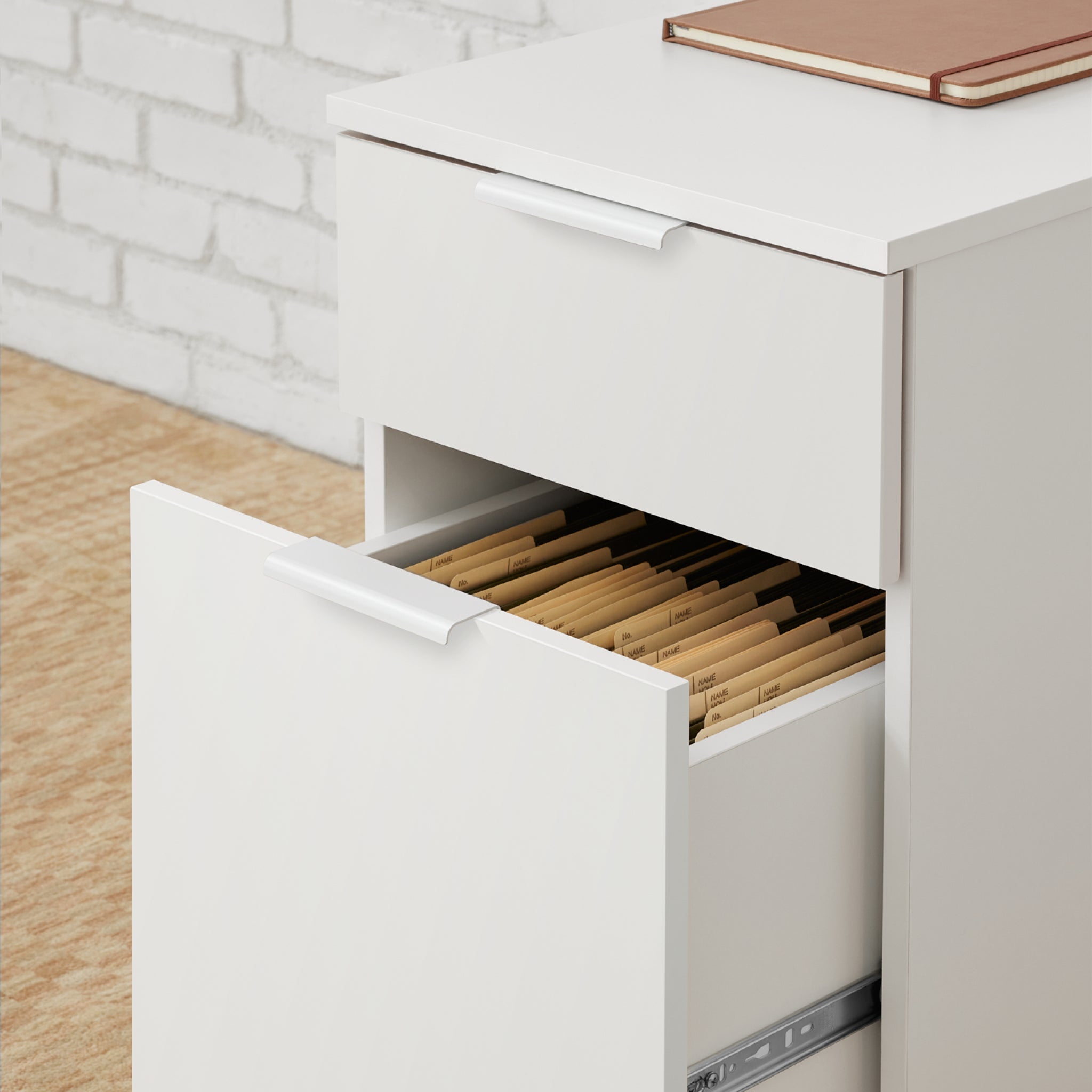 Neat Filing Cabinet - White-White-None - Blanc-Blanc-Aucun - White-White-Wheels - Blanc-Blanc-Roulettes