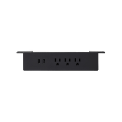 Under Desk Power Bar - Black-Under_Desk - Noire-Sous_bureau - first-image