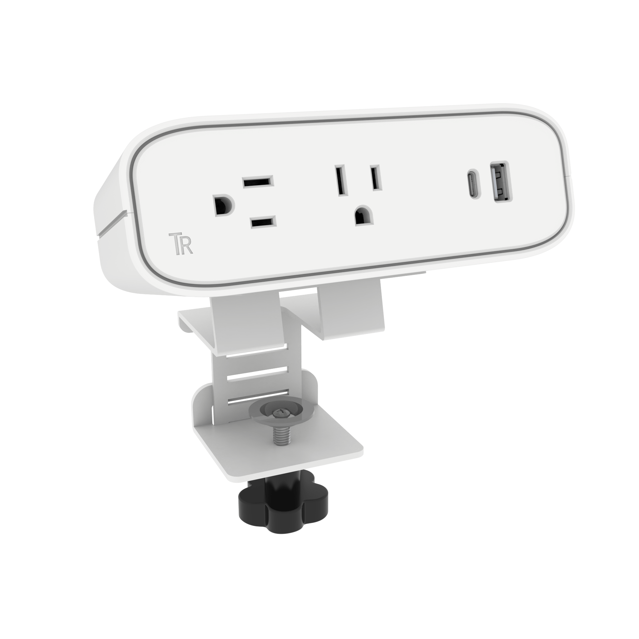 On Desk USB-C Power Strip - White-On_Desk - Blanche-Sur bureau - first-image