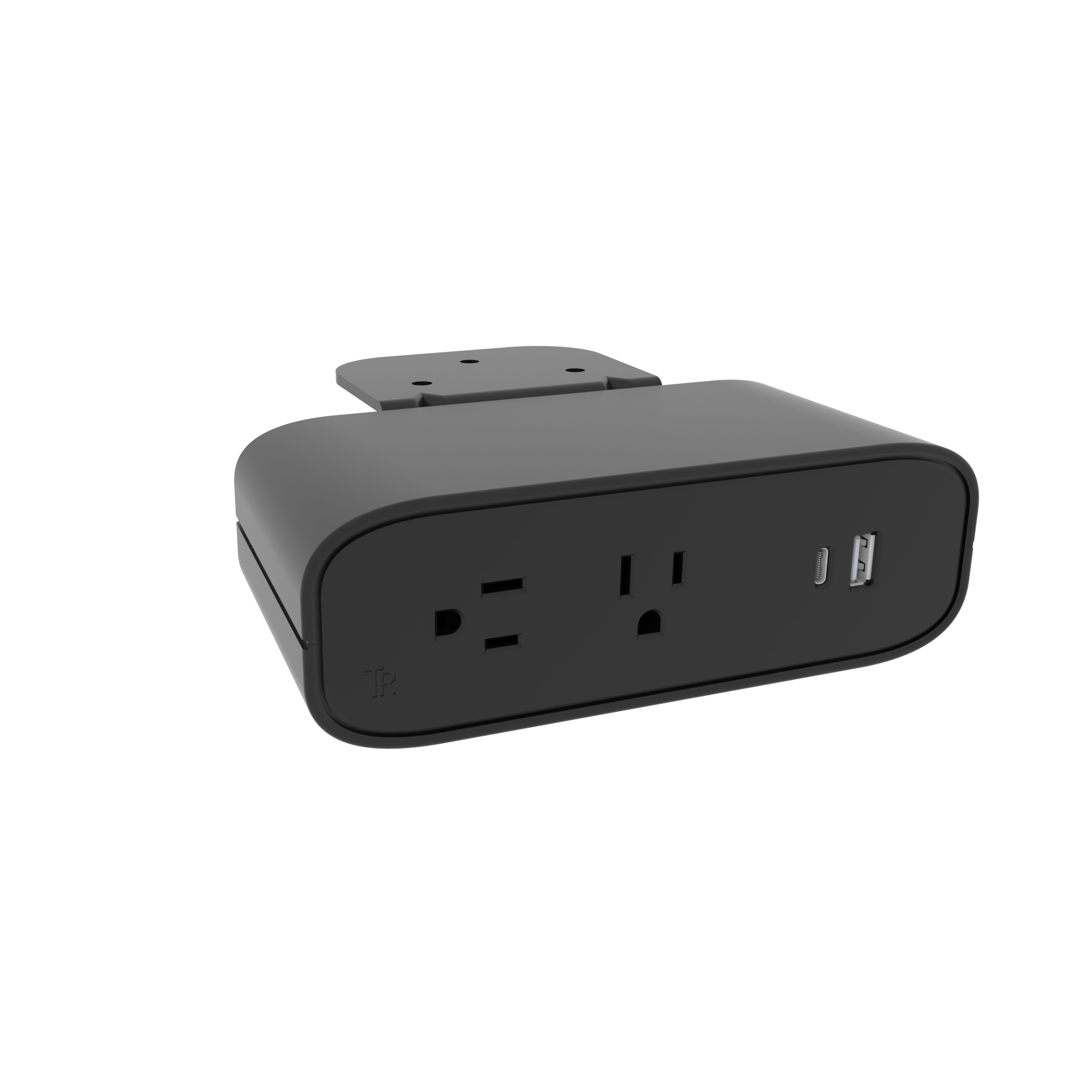 Under Desk USB-C Power Strip - Black-Under Desk - Noire-Sous bureau - first-image