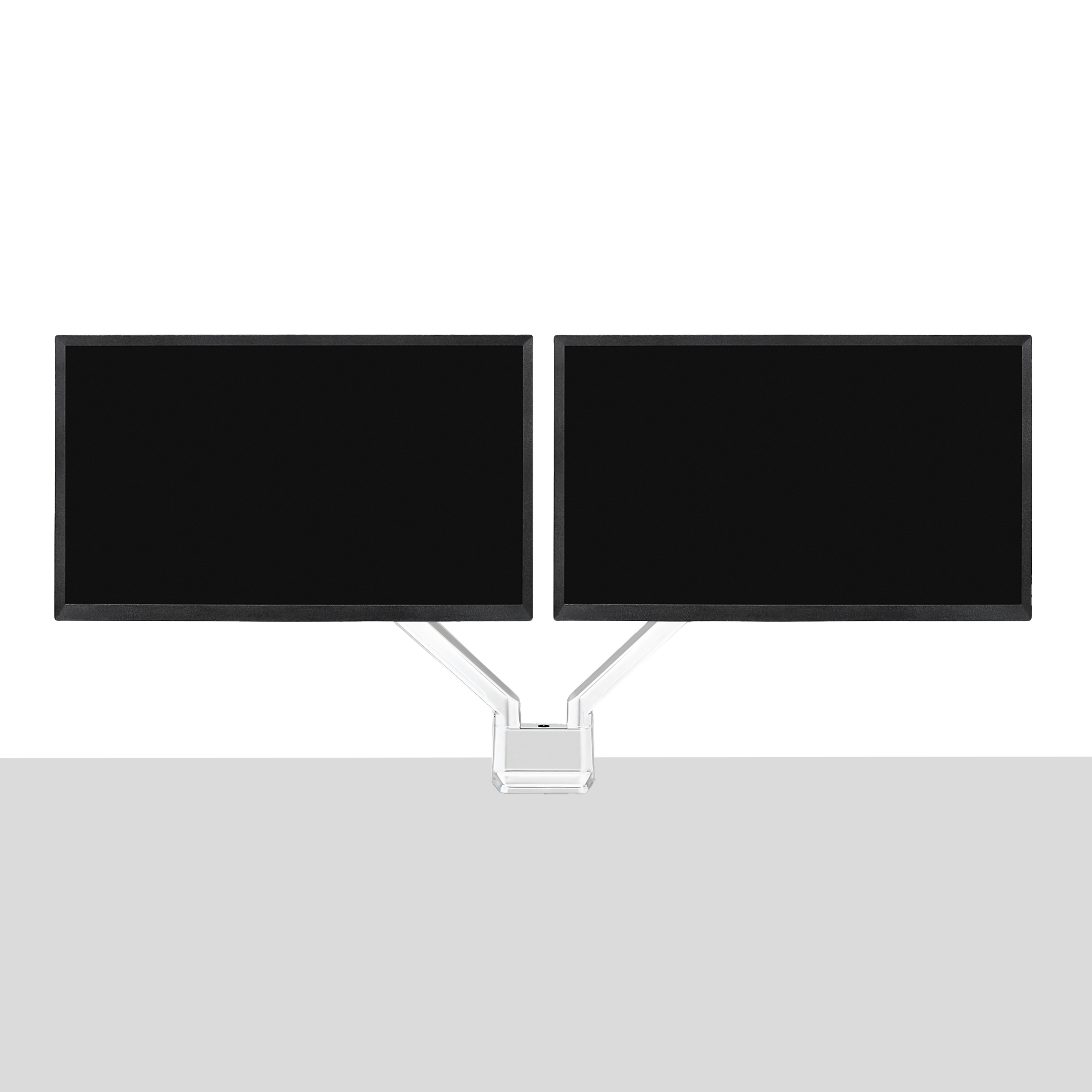 Double Monitor Arm - White/Dual/None - Blanc/Double/Aucun