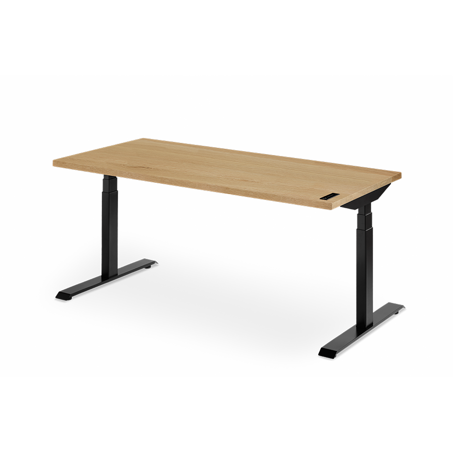 Almost Perfect Sway Desk - white_oak__black - Chêne Blanc__Noir