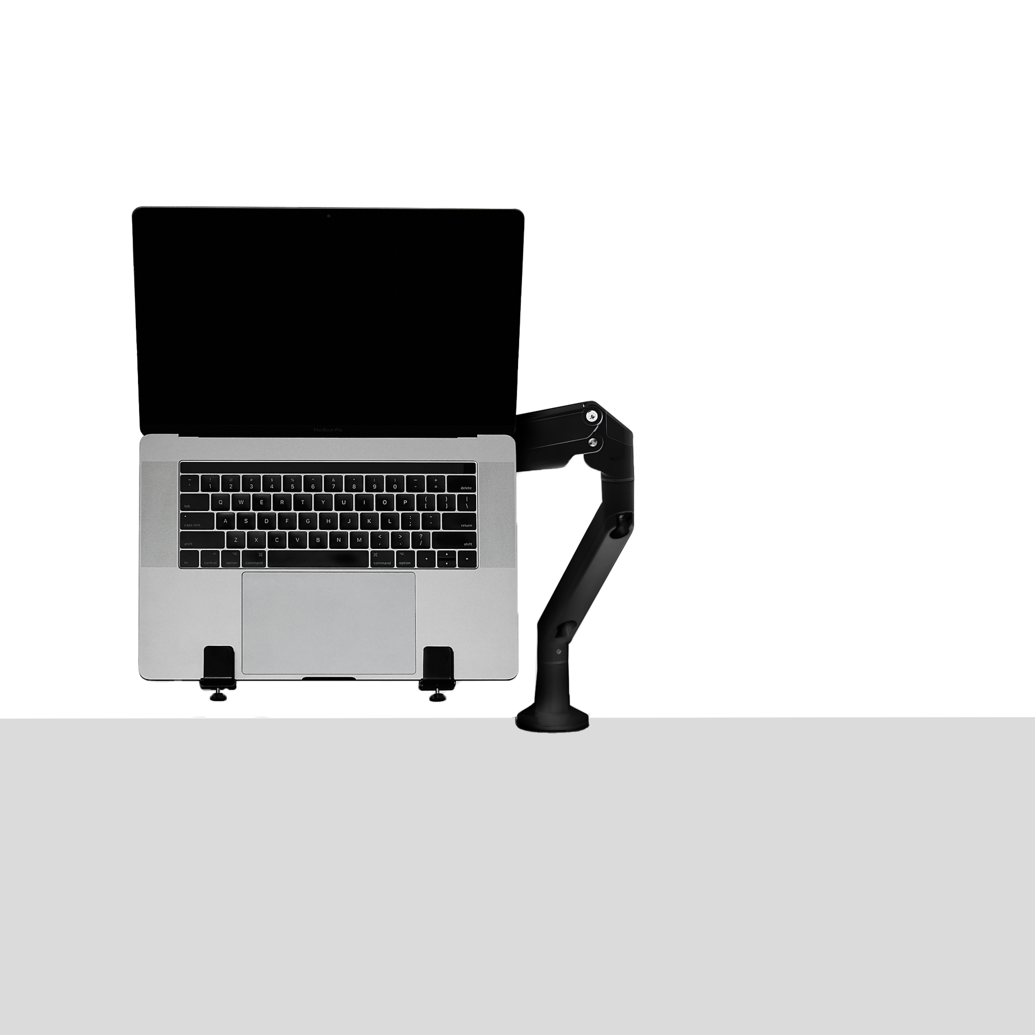 Single Monitor Arm - Black/Single/Laptop tray - Noir/Simple/Support à portable