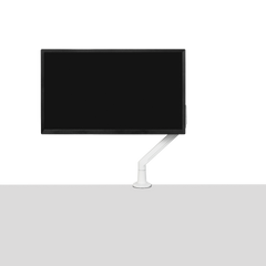 Single Monitor Arm - White-Single - Blanc-Simple