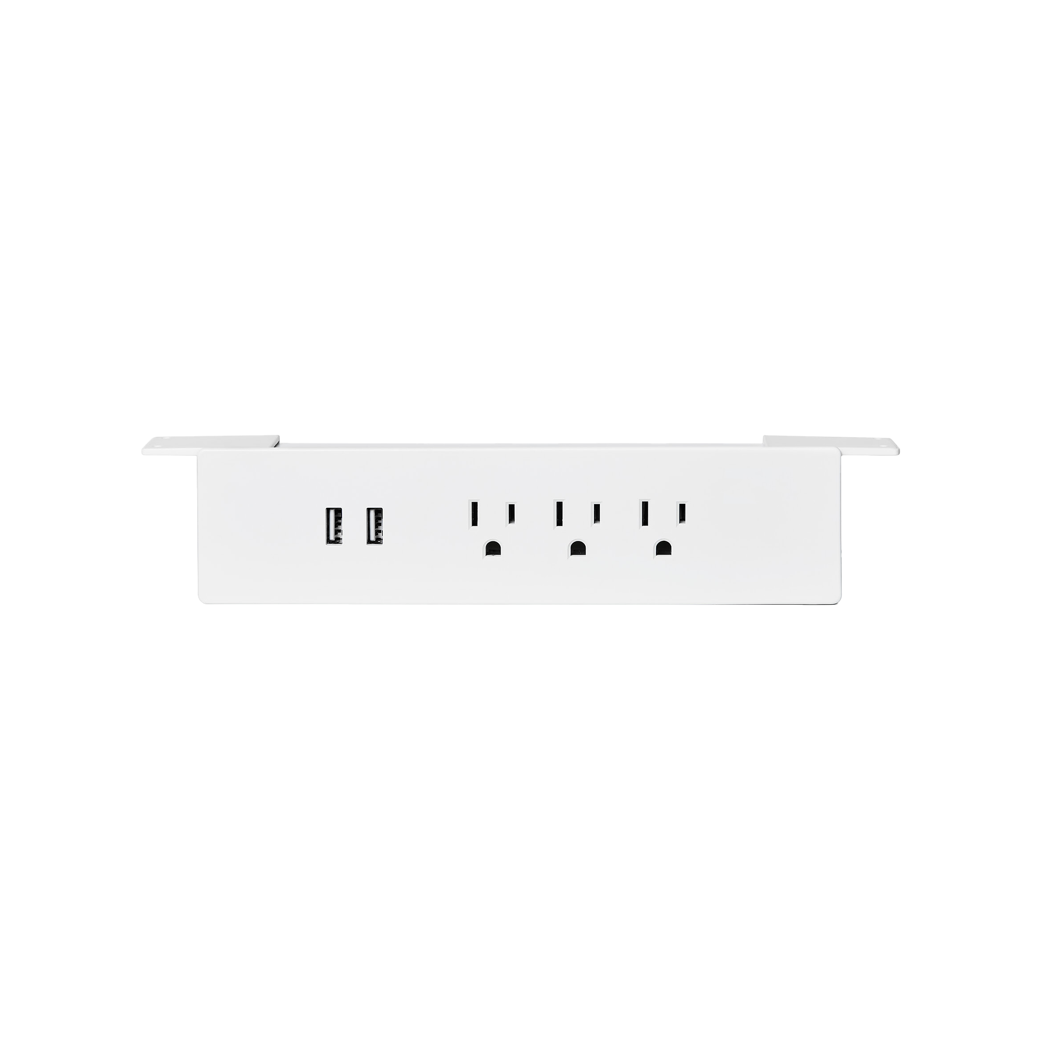 Almost Perfect Power bar outlet - White-Under desk - Blanche-Sous bureau