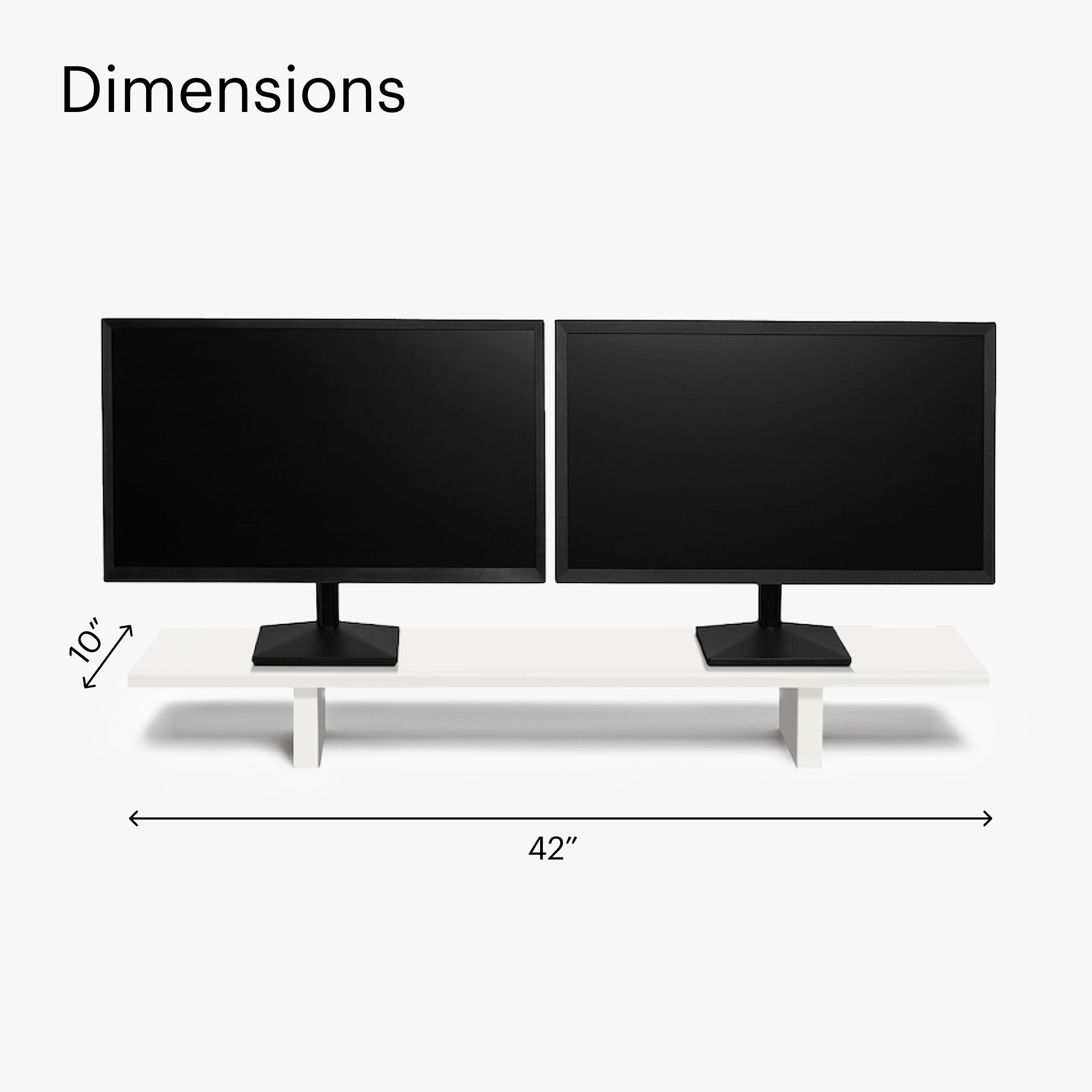 Desk Shelf - Ice White - Blanc glacial