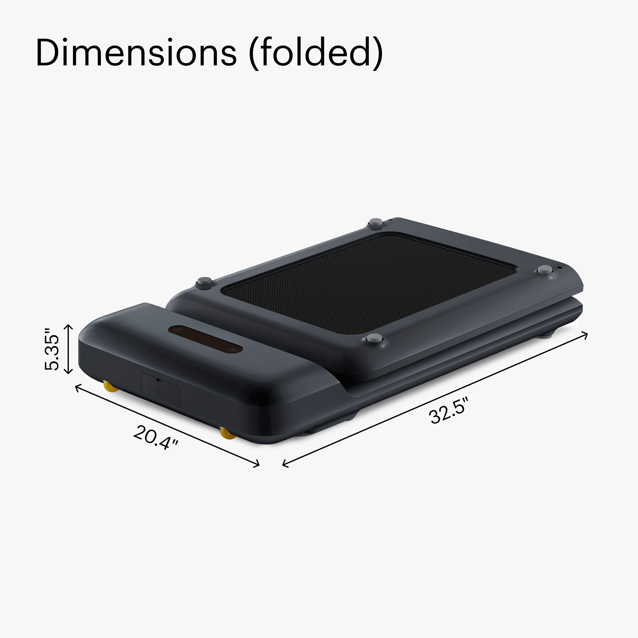 Foldable Walking Treadmill - Black - Noir