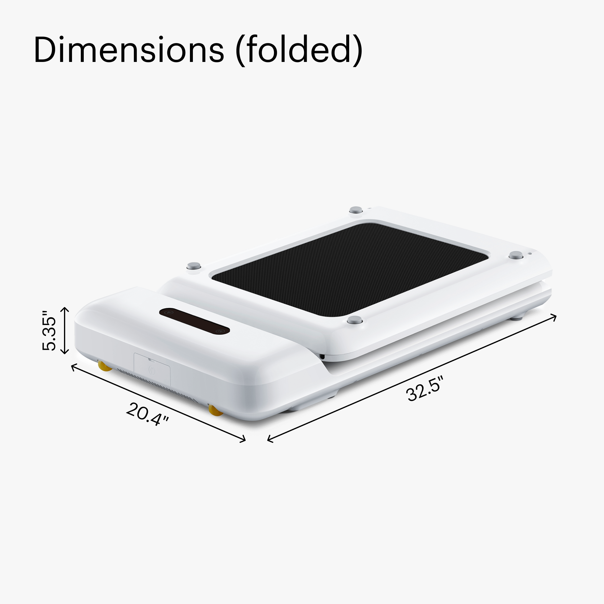 Foldable Walking Treadmill - White - Blanc