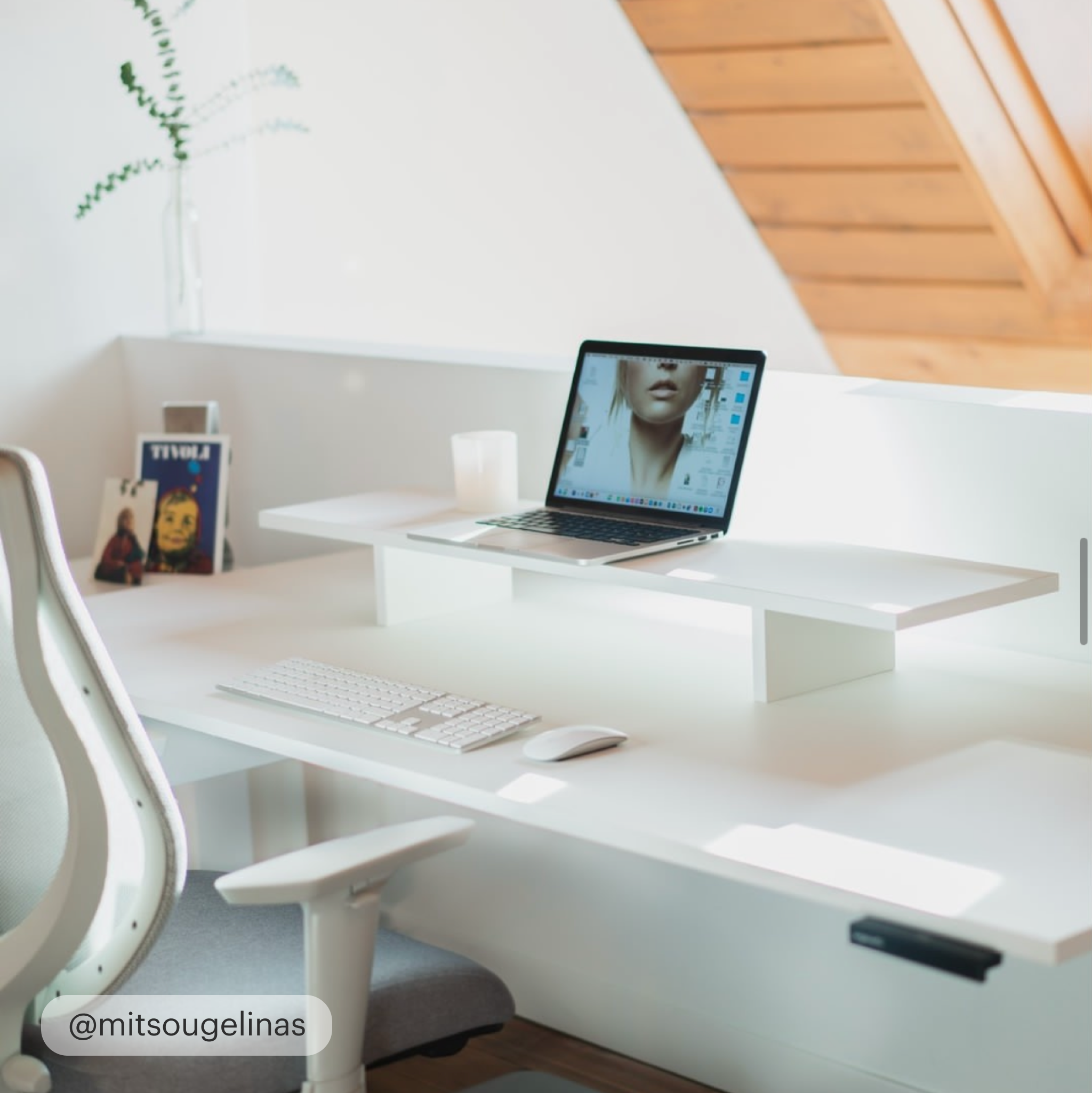 Desk Shelf - Ice White - Blanc glacial