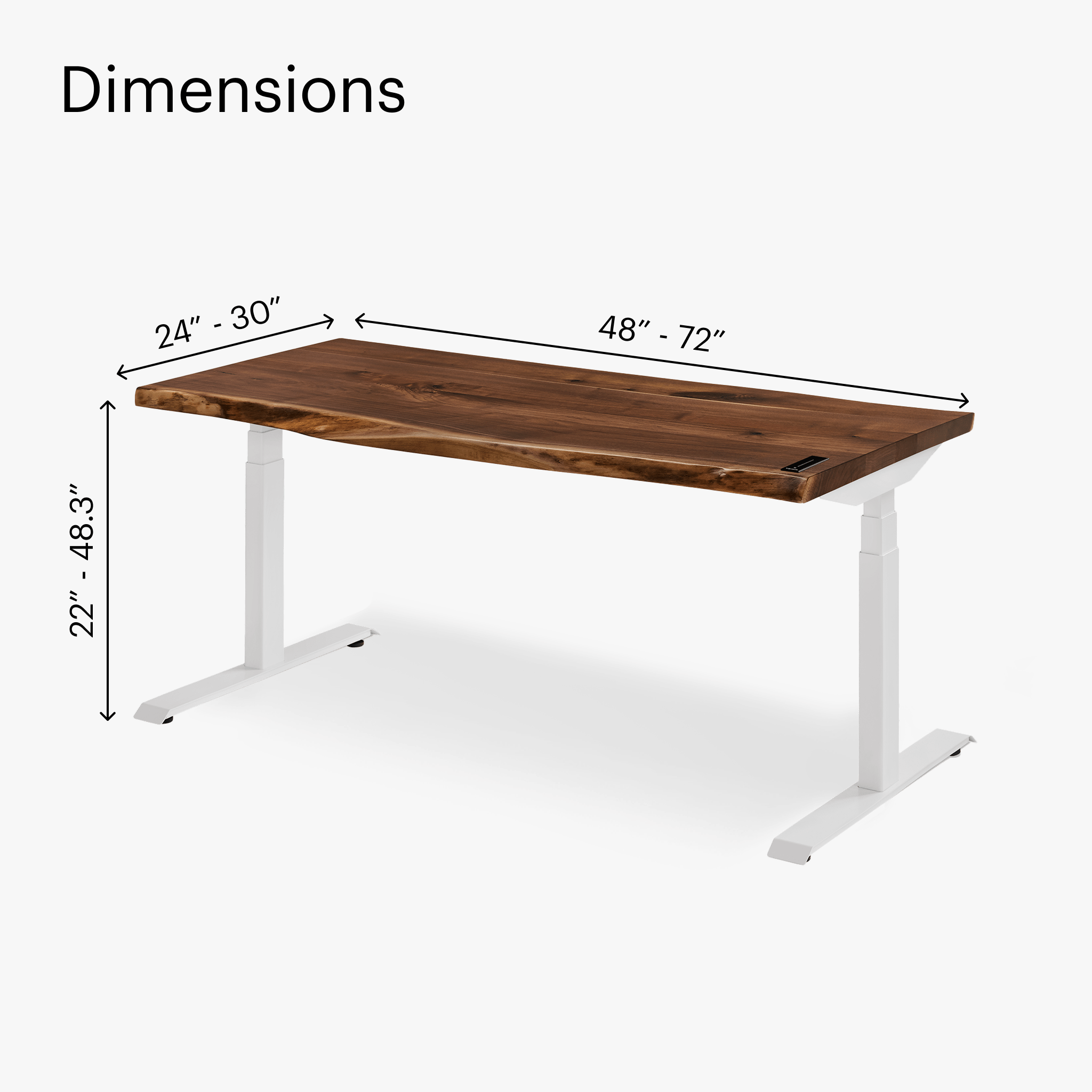 Alive Standing Desk - Walnut/White - Noyer/Blanc