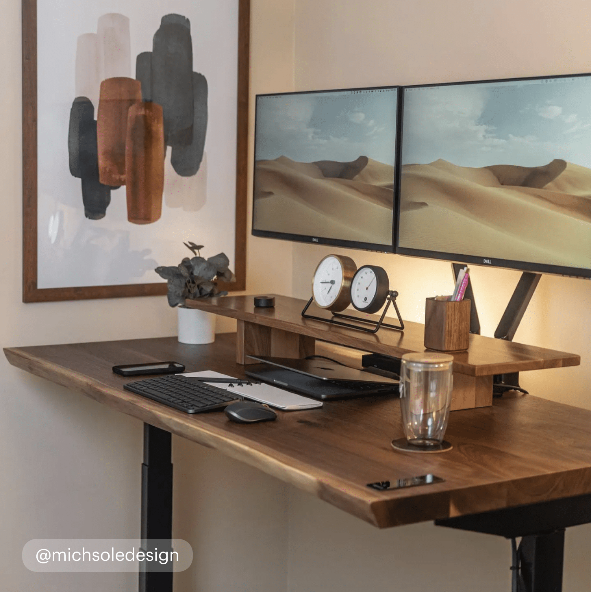 Alive Standing Desk - Walnut/White - Noyer/Blanc - Walnut/Black - Noyer/Noir