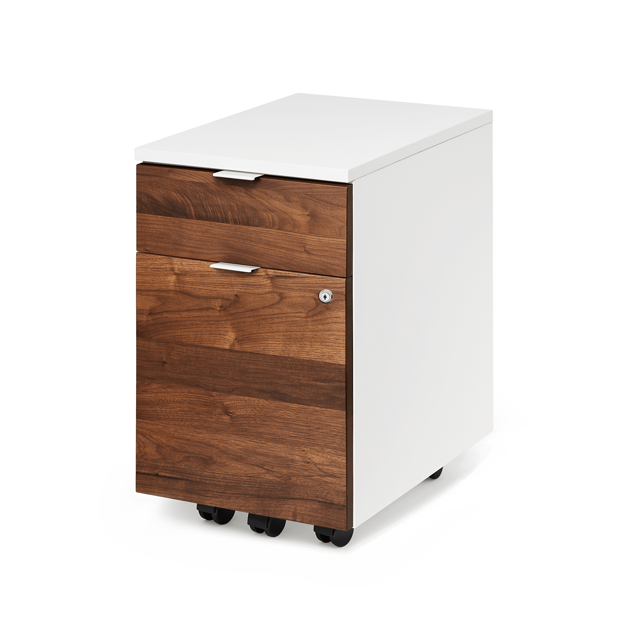 Almost Perfect Neat Filing Cabinet - White-Walnut - Blanc-Noyer