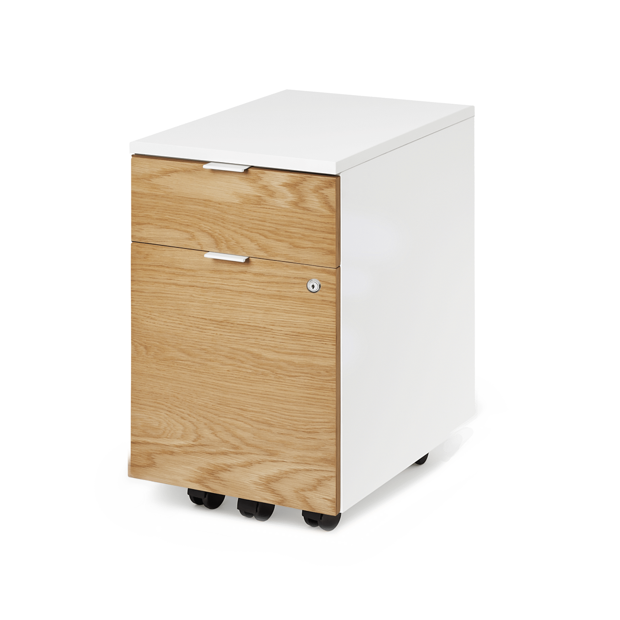 Almost Perfect Neat Filing Cabinet - White-White Oak - Blanc-Chêne Blanc