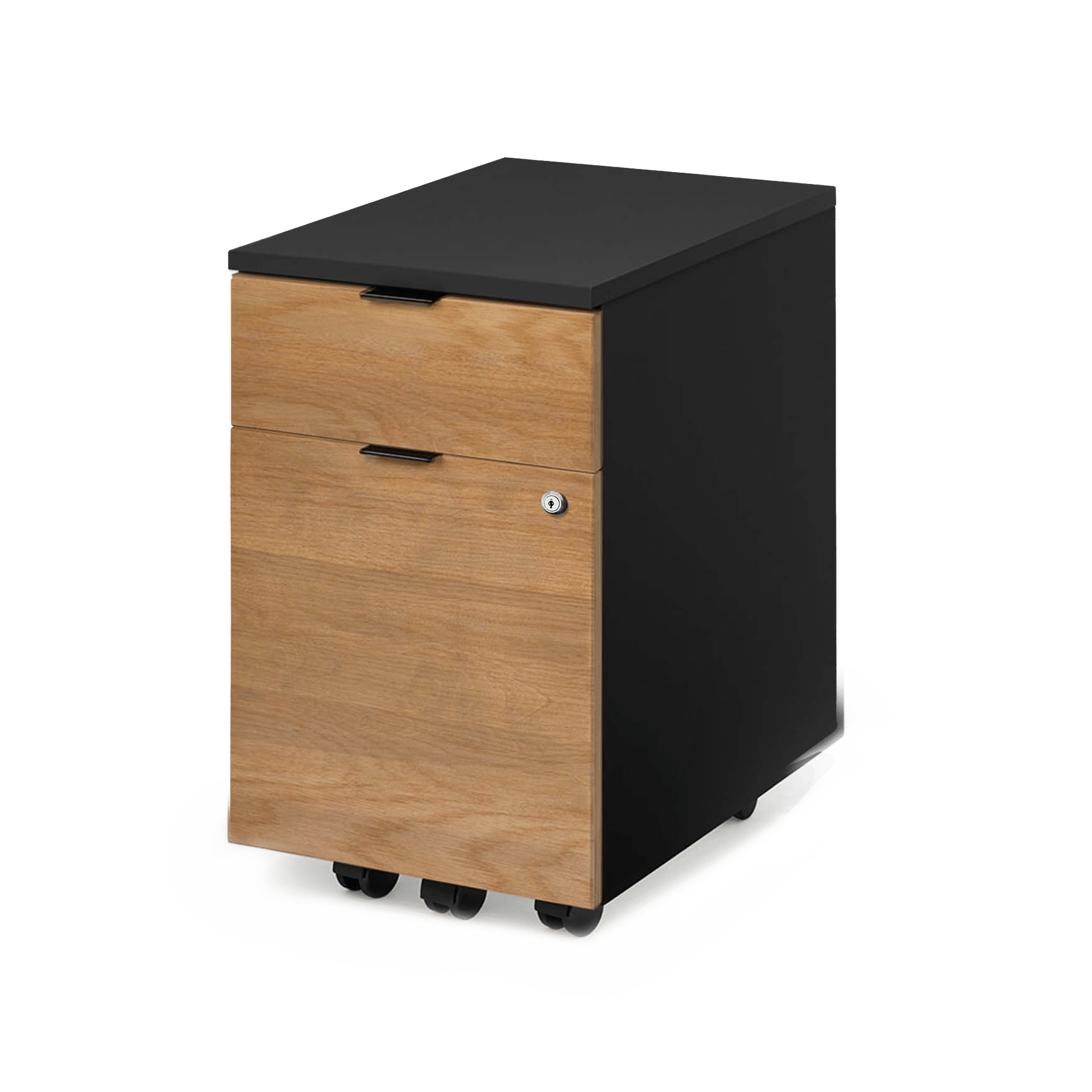 Almost Perfect Neat Filing Cabinet - Black-Birch - Noir-Merisier