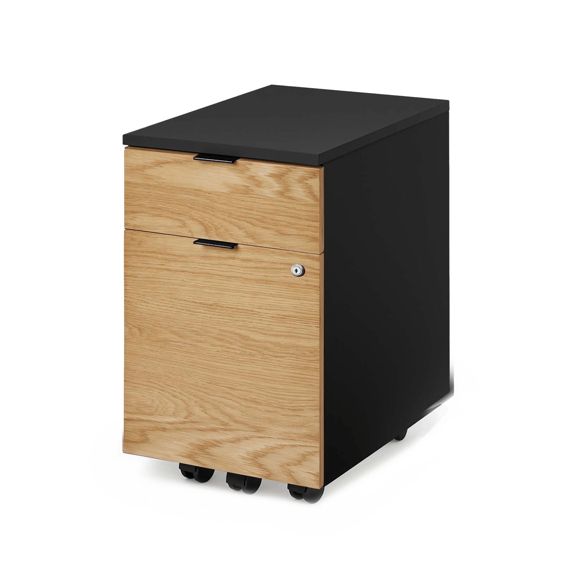 Almost Perfect Neat Filing Cabinet - Black-White Oak - Noir-Chêne Blanc