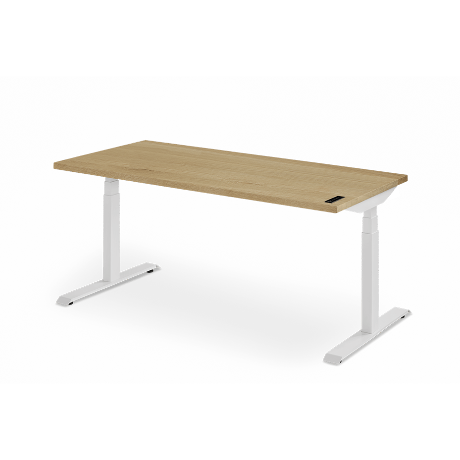 Almost Perfect Sway Desk - White Oak__White - Chêne Blanc__Blanc