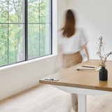Sway Standing Desk - White Oak/White - Chêne Blanc/Blanc