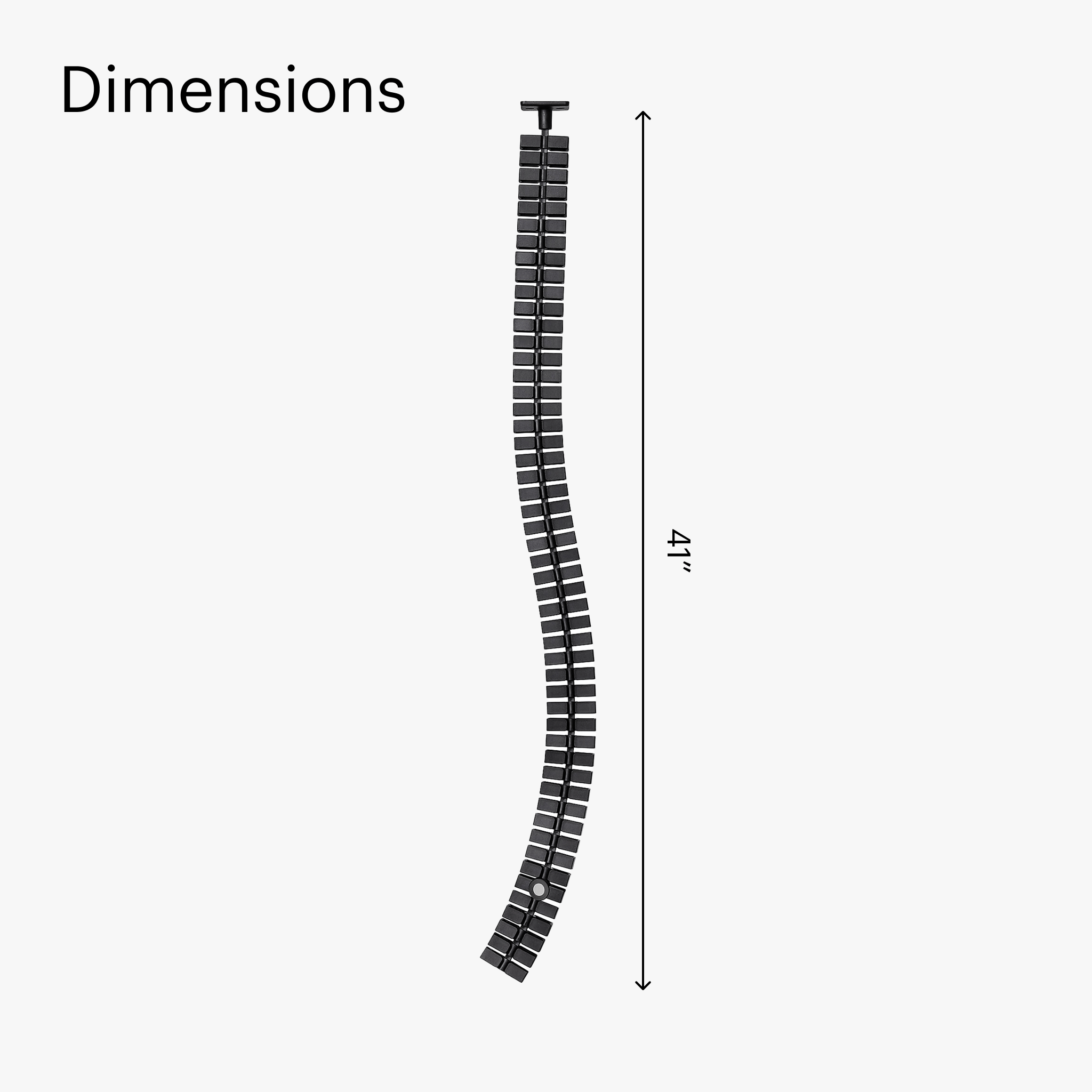 Cable Management Spine - Black - Noir