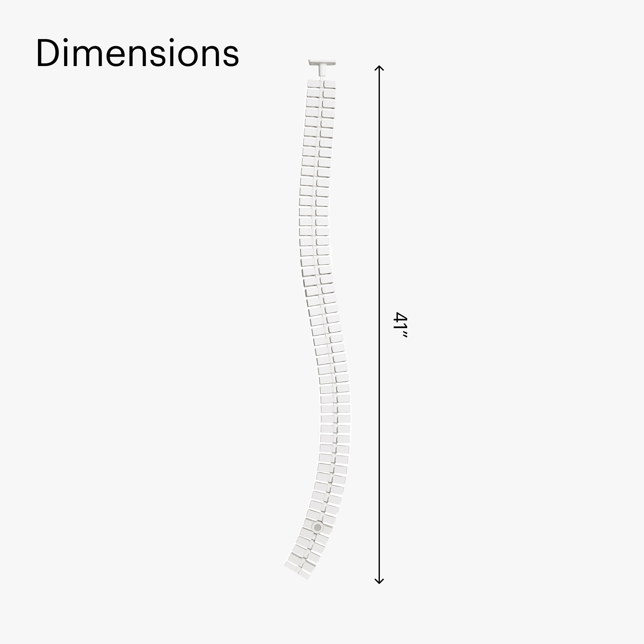 Cable Management Spine - White - Blanc