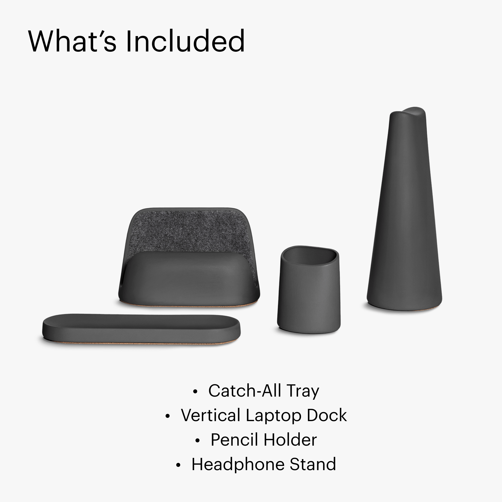 Desk Accessories Set - Coal - Charbon