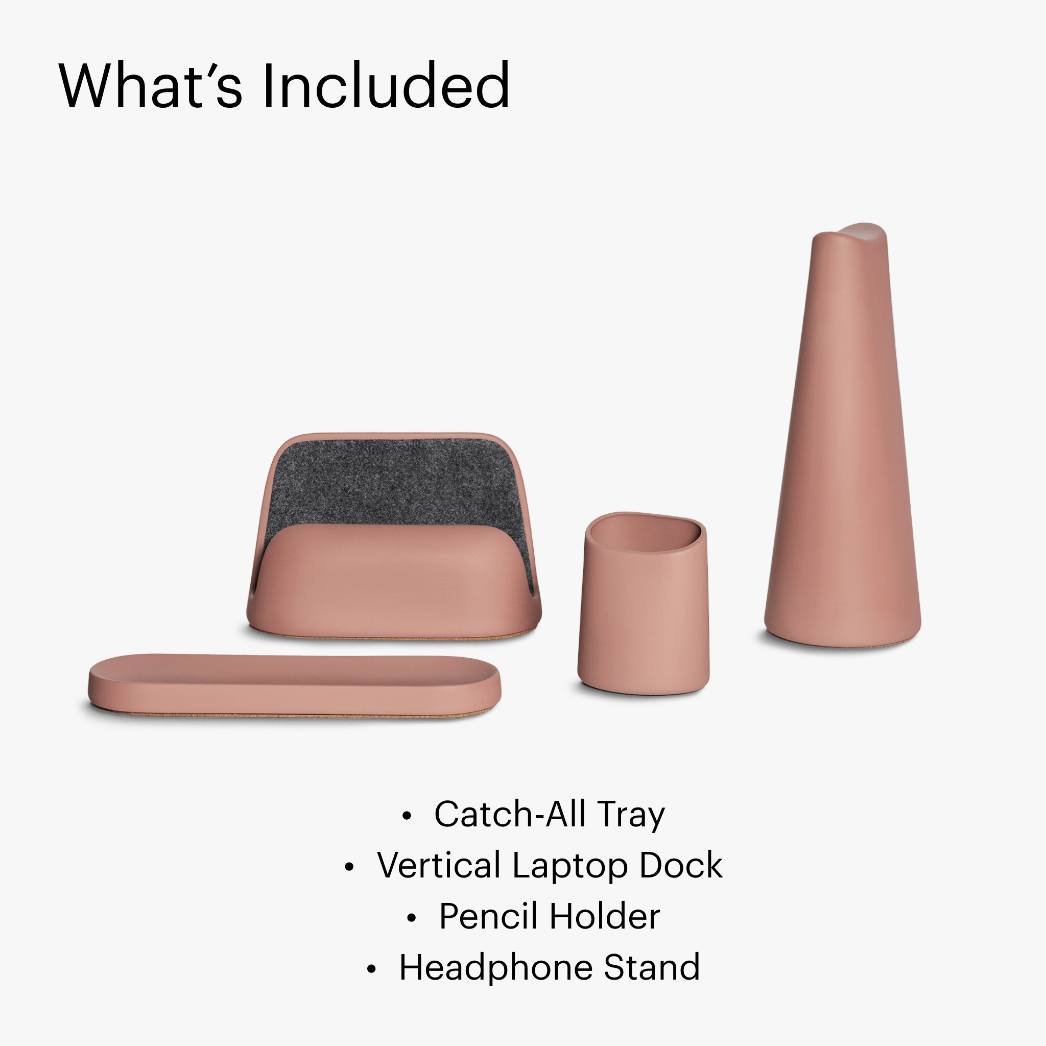 Desk Accessories Set - Blush
