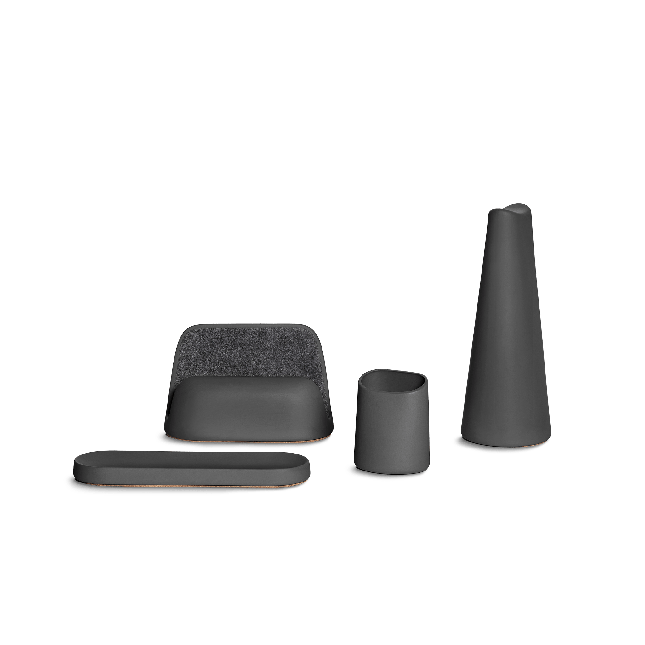 Desk Accessories Set - Coal - Charbon