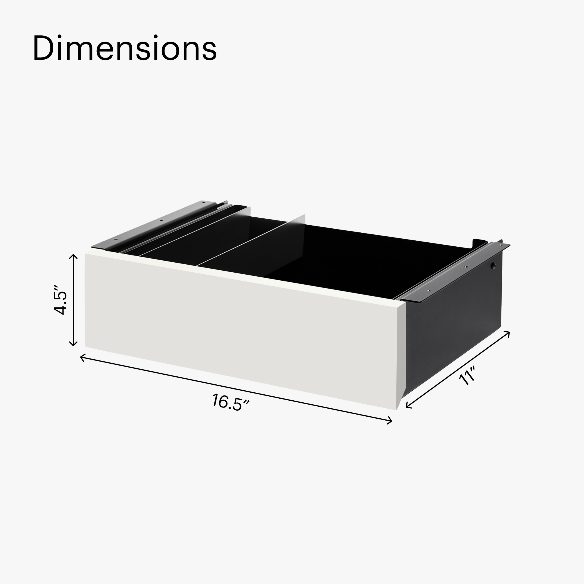 Desk Drawer - Black-Ice white - Noir-Blanc Glacial - first-image