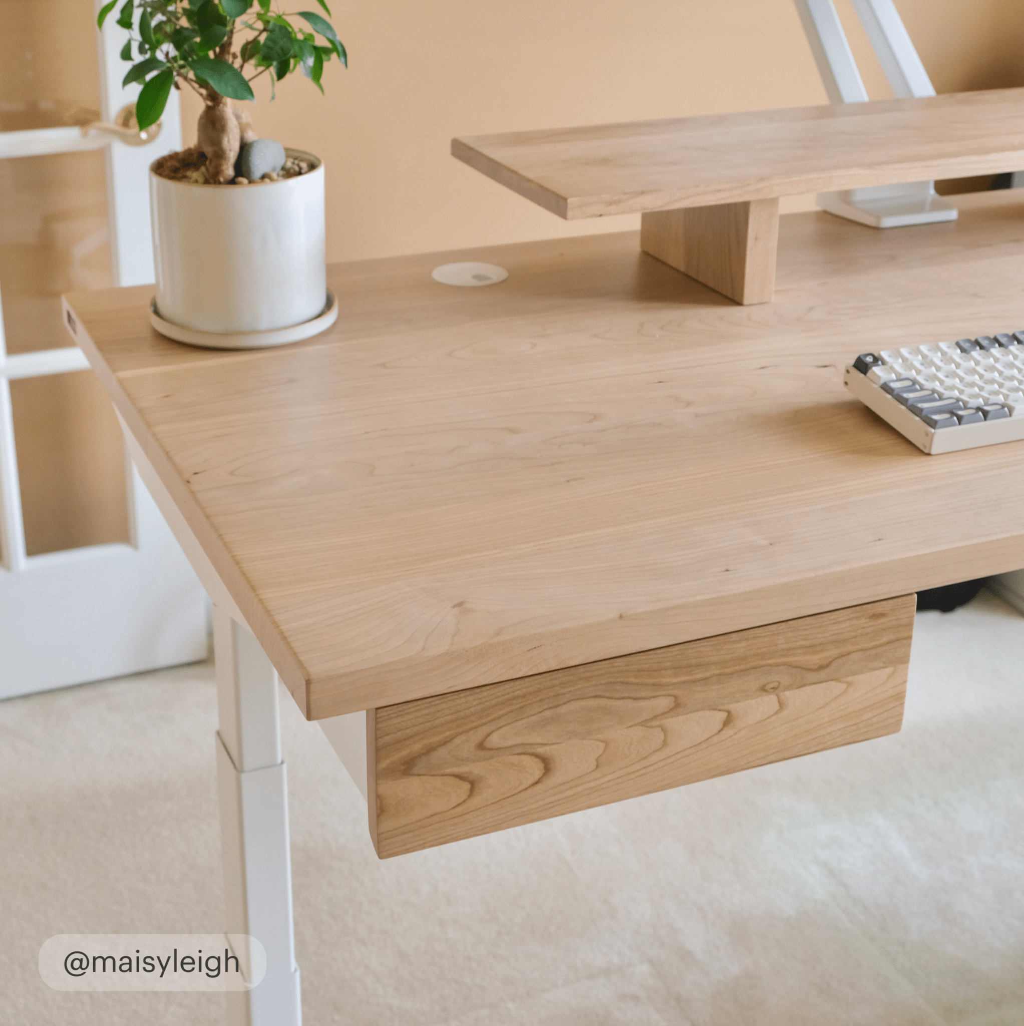 Desk Drawer - White-Cherrywood - Blanc-Cerisier - Black-Cherrywood - Noir-Cerisier