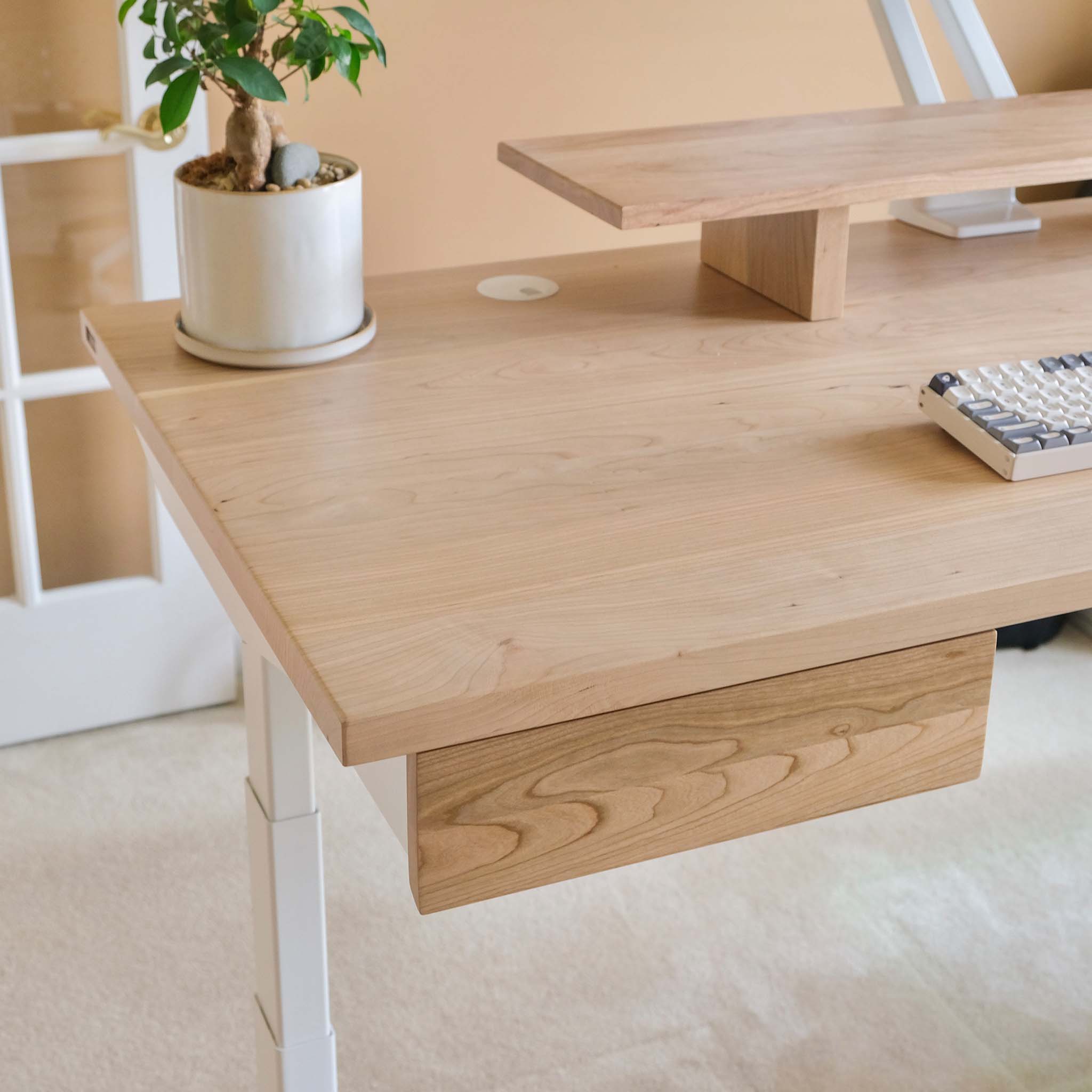 Desk Drawer - White-Cherrywood - Blanc-Cerisier