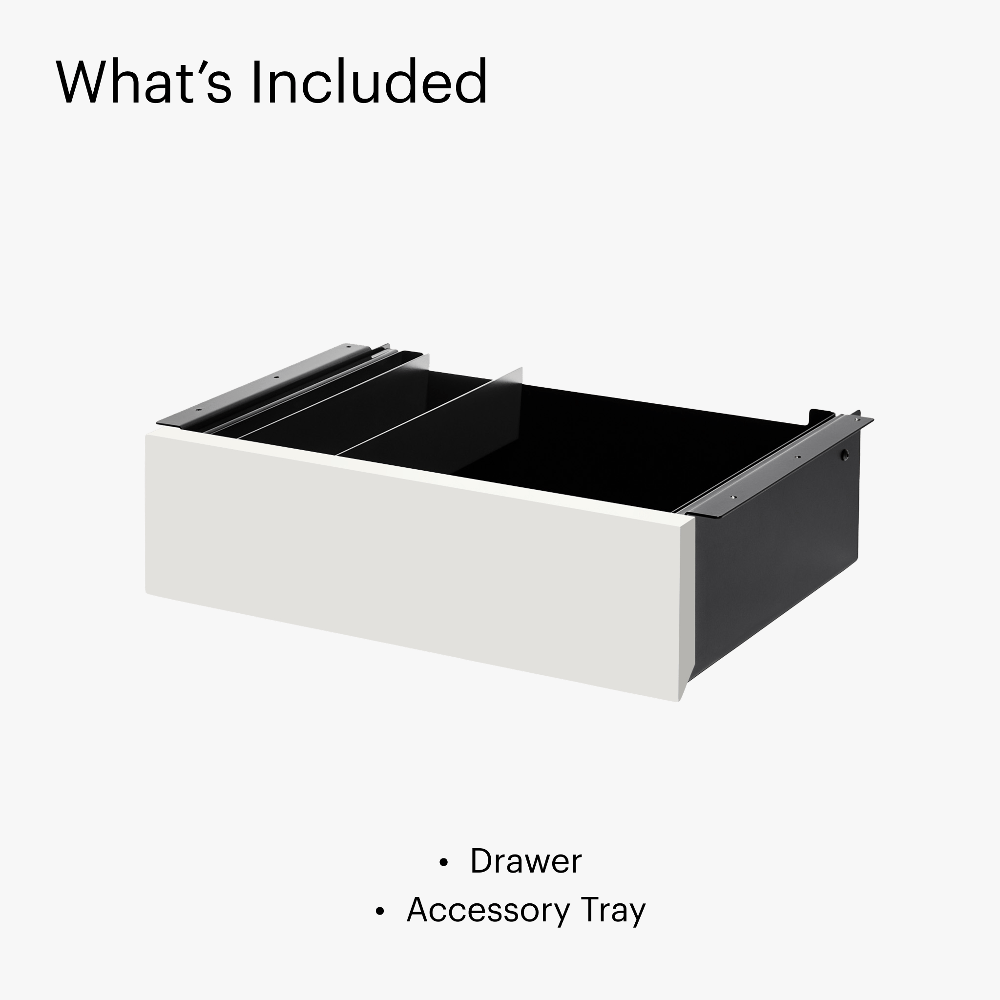 Desk Drawer - Black-Ice white - Noir-Blanc Glacial - first-image