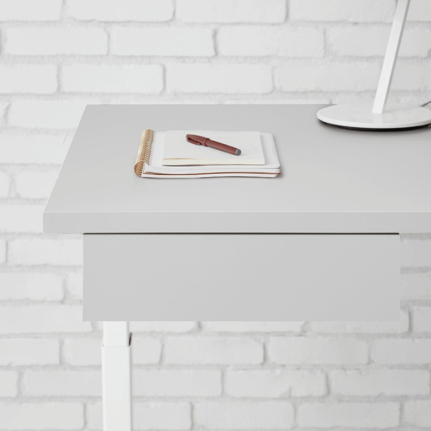 Desk Drawer - White-Pale Grey - Blanc-Gris Clair