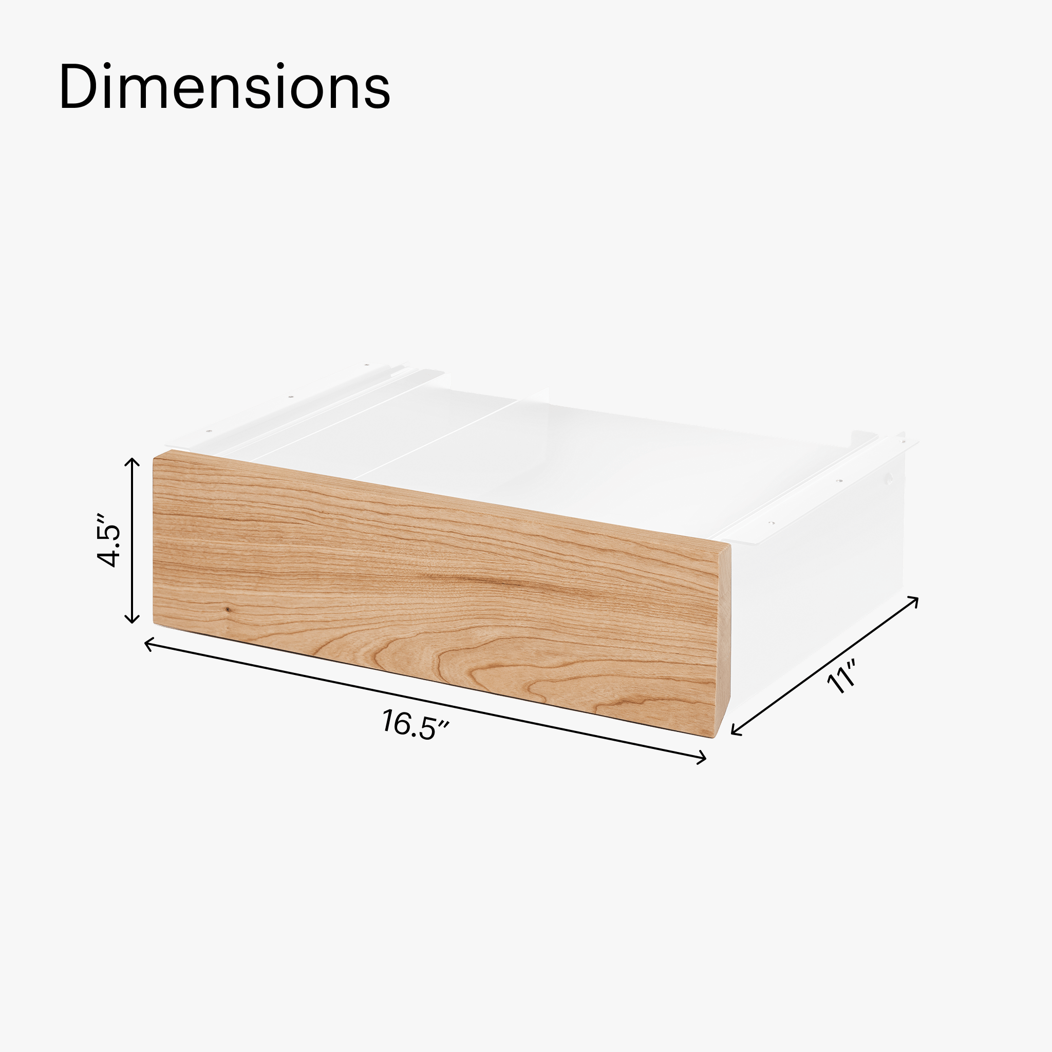 Desk Drawer - White-Cherrywood - Blanc-Cerisier - first-image