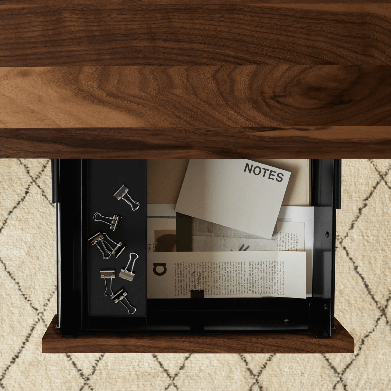 Desk Drawer - Black-Walnut - Noir-Noyer