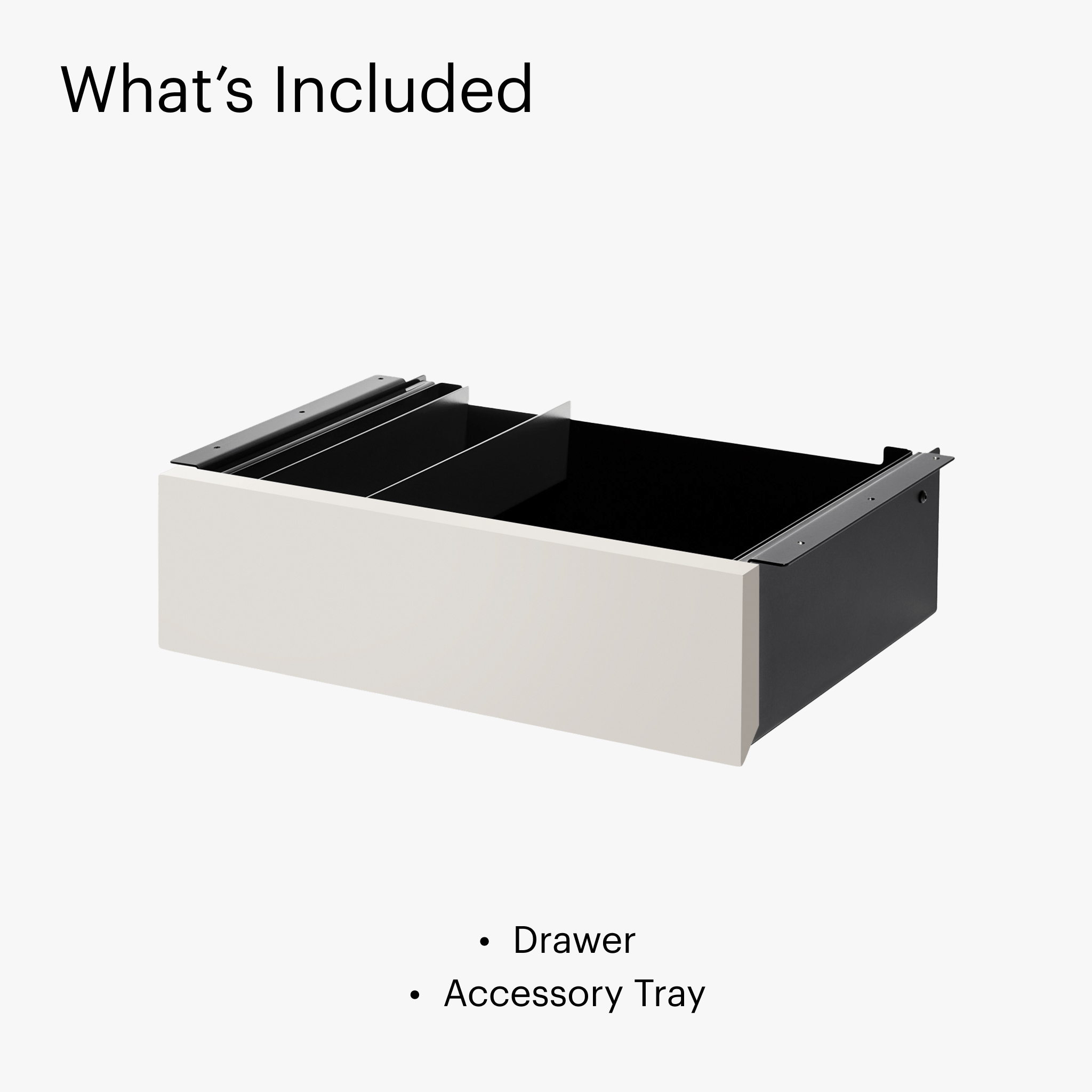 Desk Drawer - Black-Pale Grey - Noir-Gris Clair - first-image
