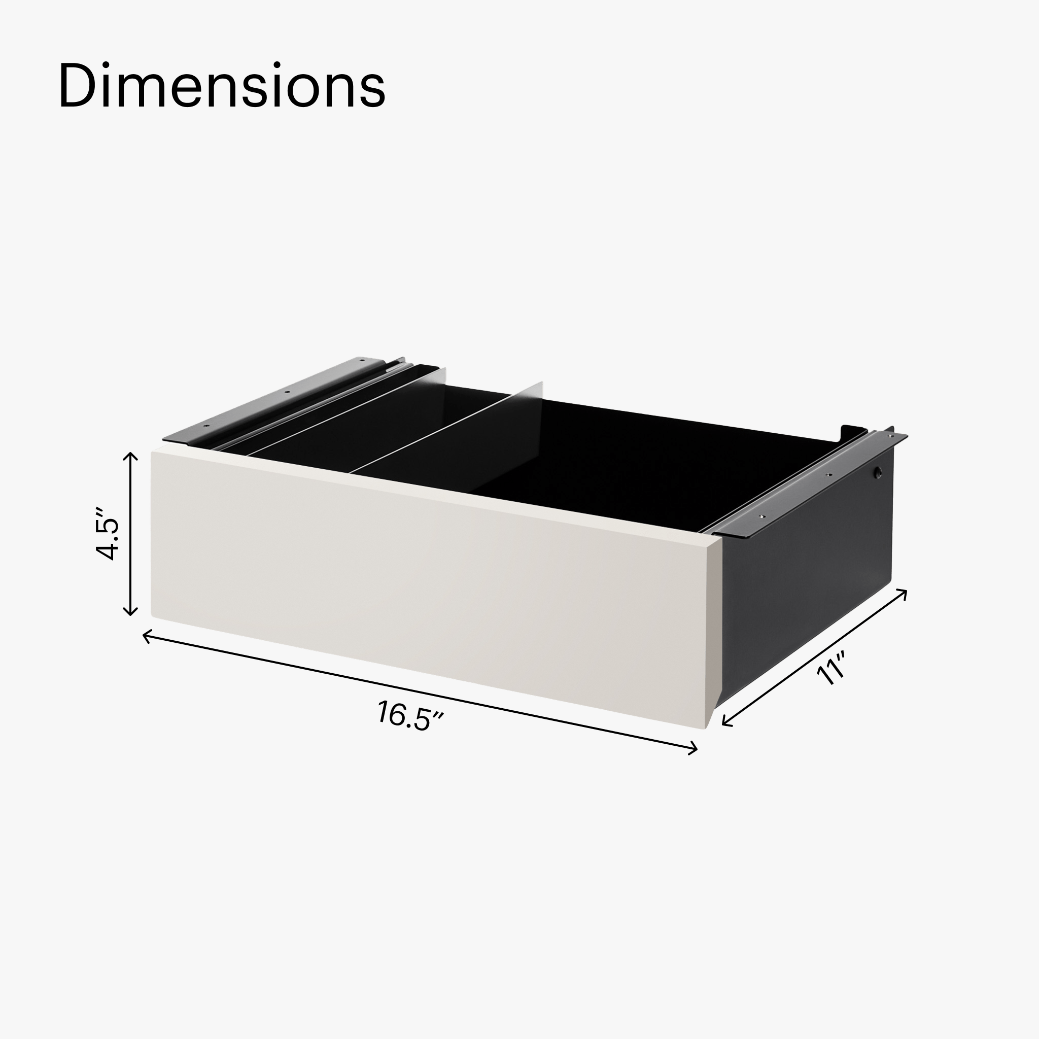Desk Drawer - Black-Pale Grey - Noir-Gris Clair - first-image