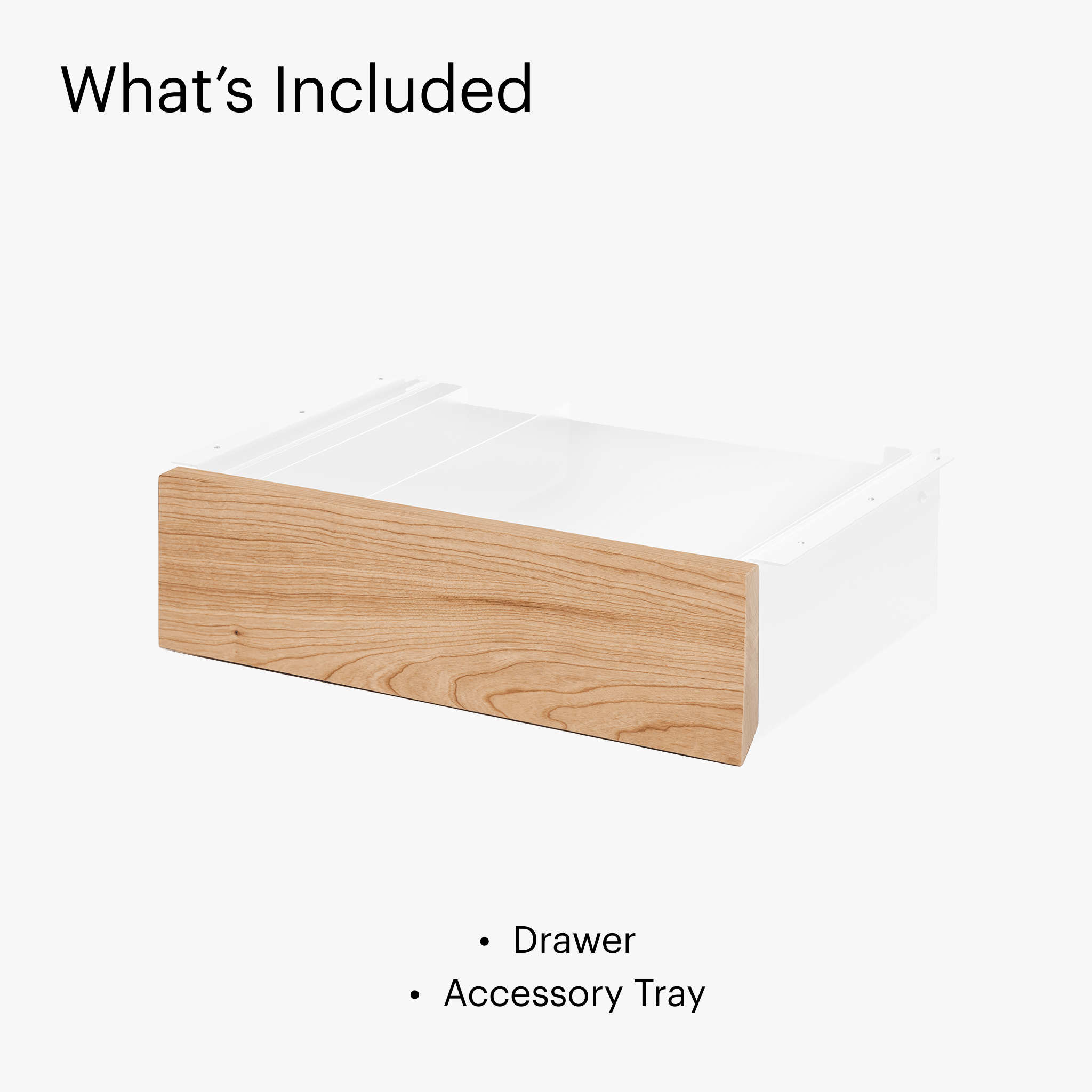 Desk Drawer - White-Cherrywood - Blanc-Cerisier - first-image