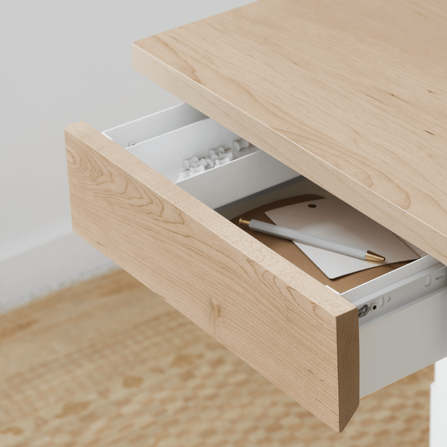 Desk Drawer - White-Maple - Blanc-Érable