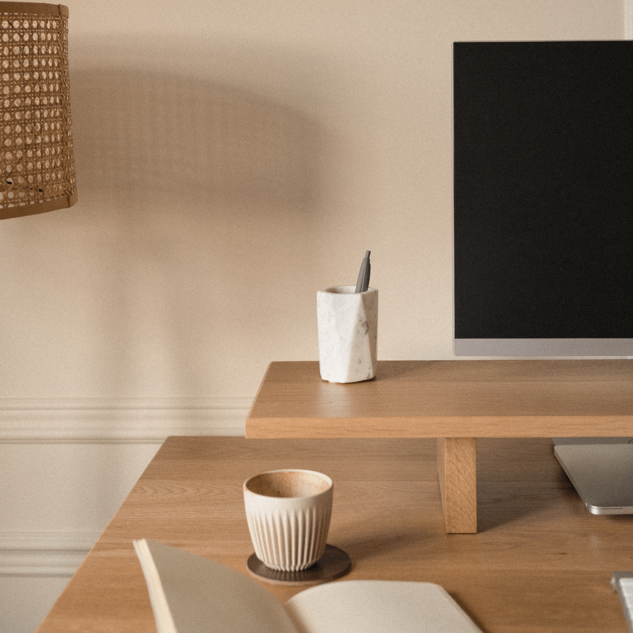 Desk Shelf - White Oak - Chêne Blanc