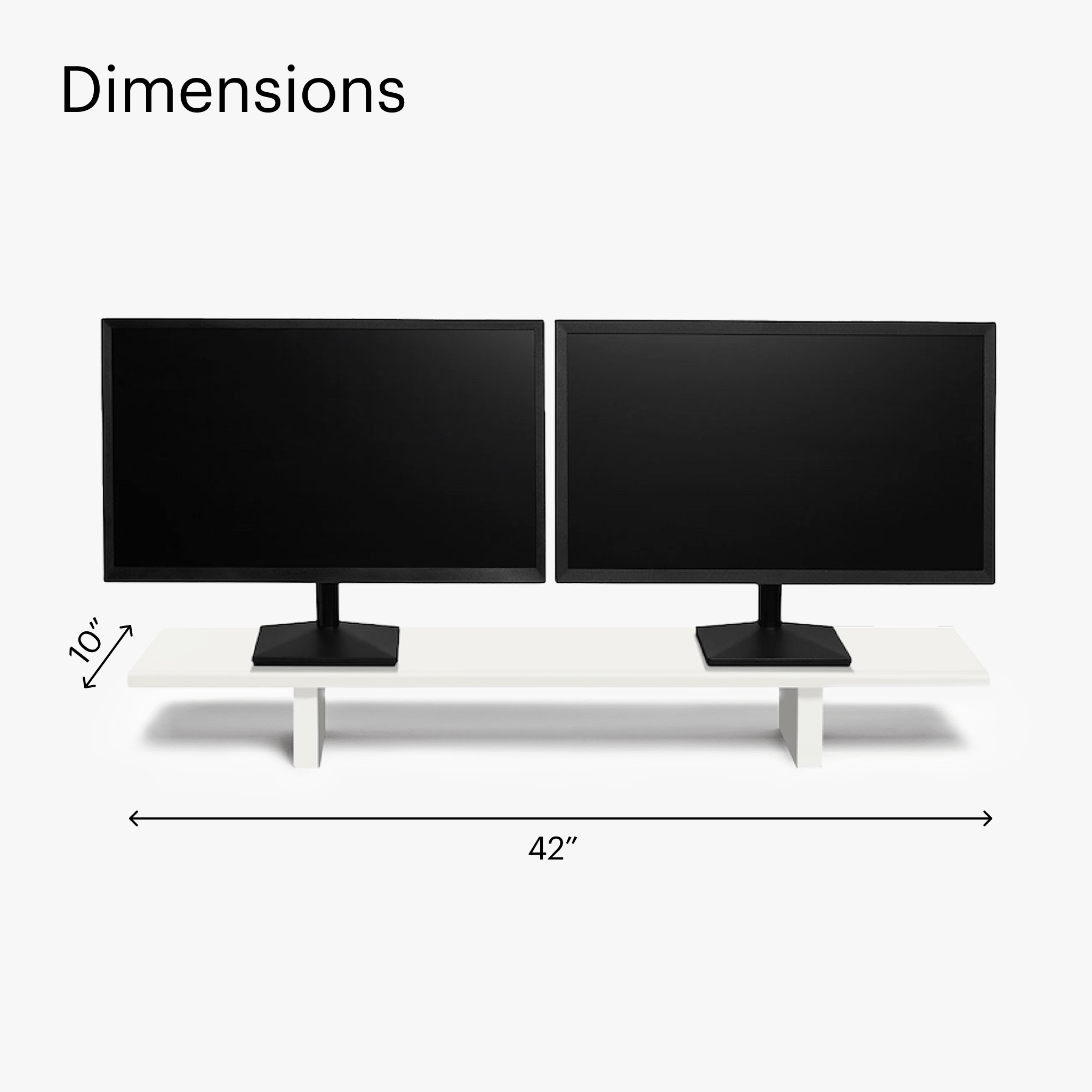 Desk Shelf - Ice White - Blanc glacial