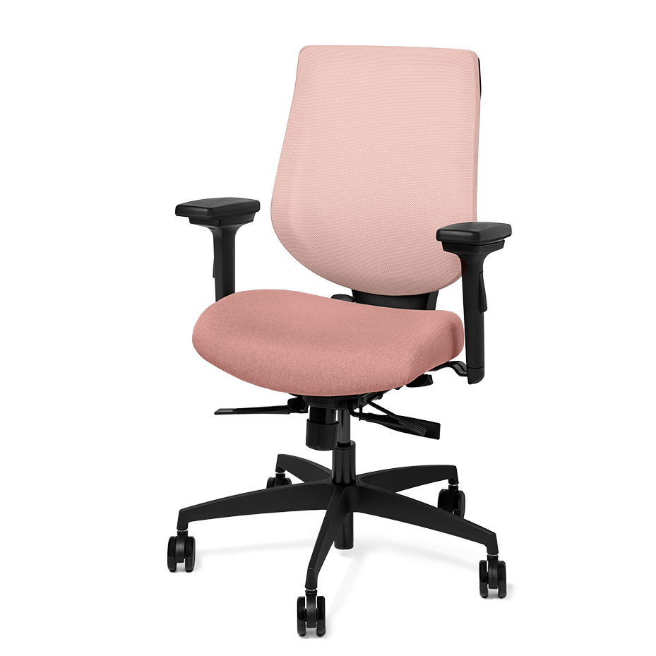 Small YouToo Ergonomic Chair - Black-Petal – Pinky - Noir-Petal – Pinky