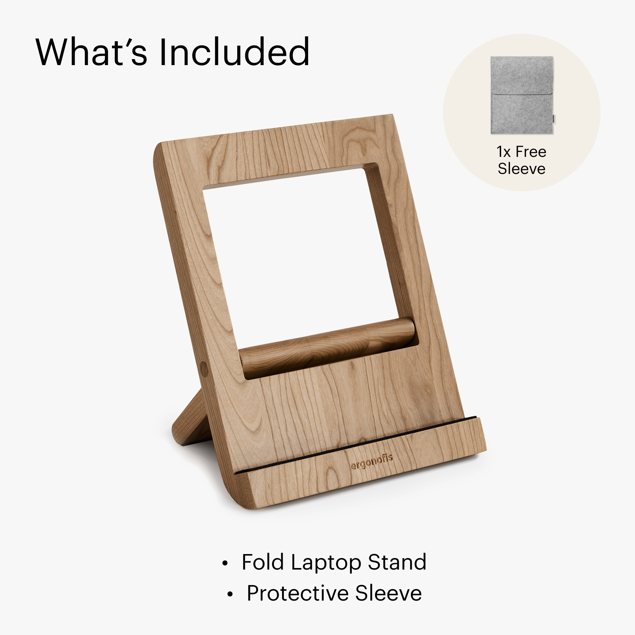 Fold Laptop Stand - Cherrywood - Cerisier