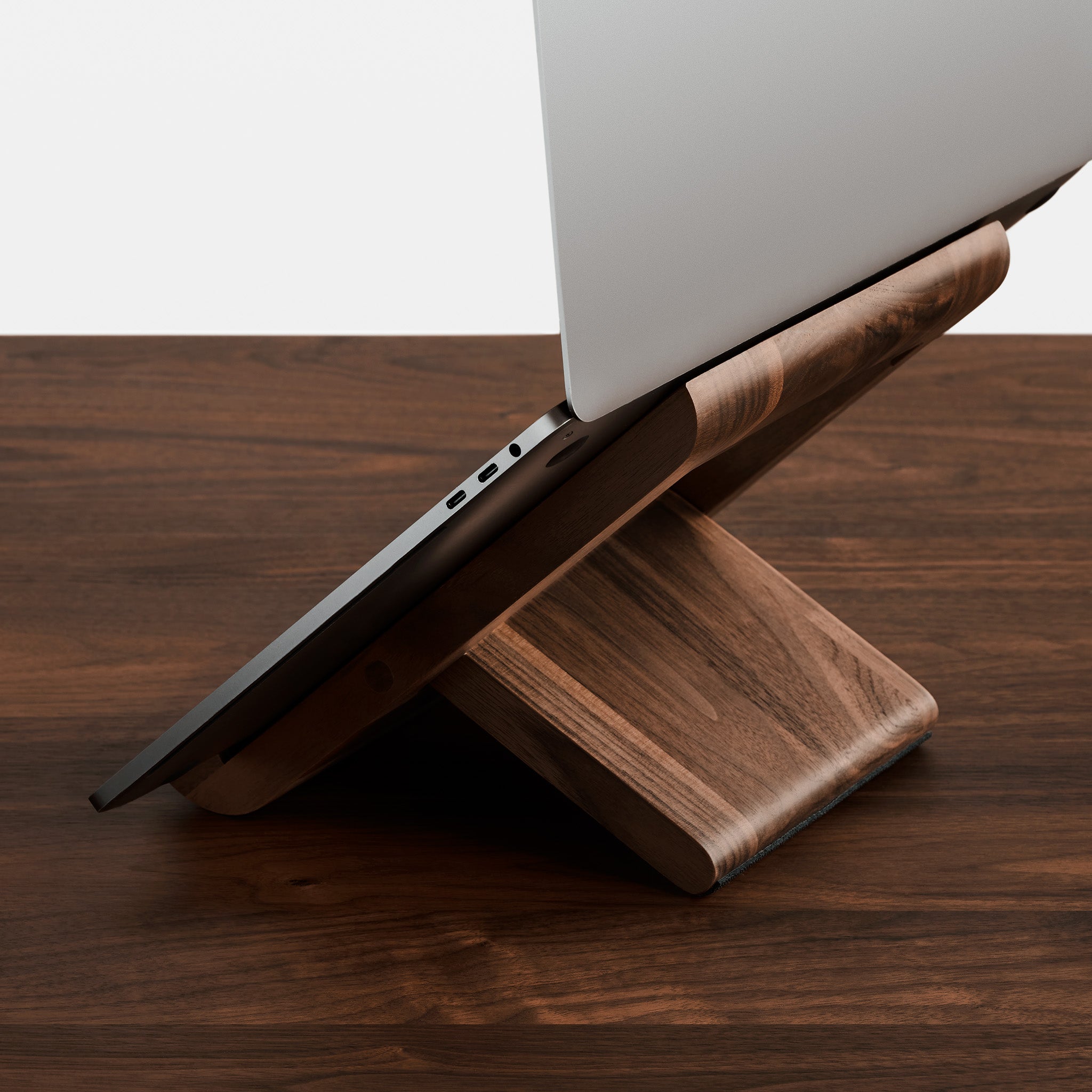 Ergonomic 2024 Laptop stand made from reclaimed urban hardwood-SKZA