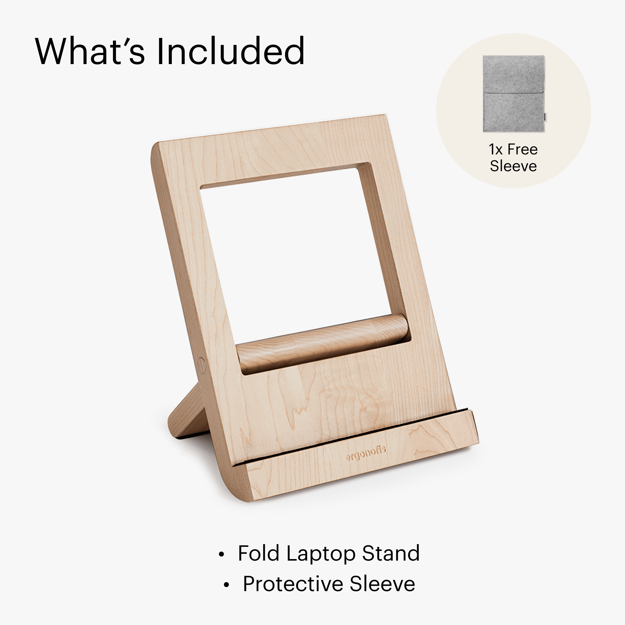 Fold Laptop Stand - Maple - Érable