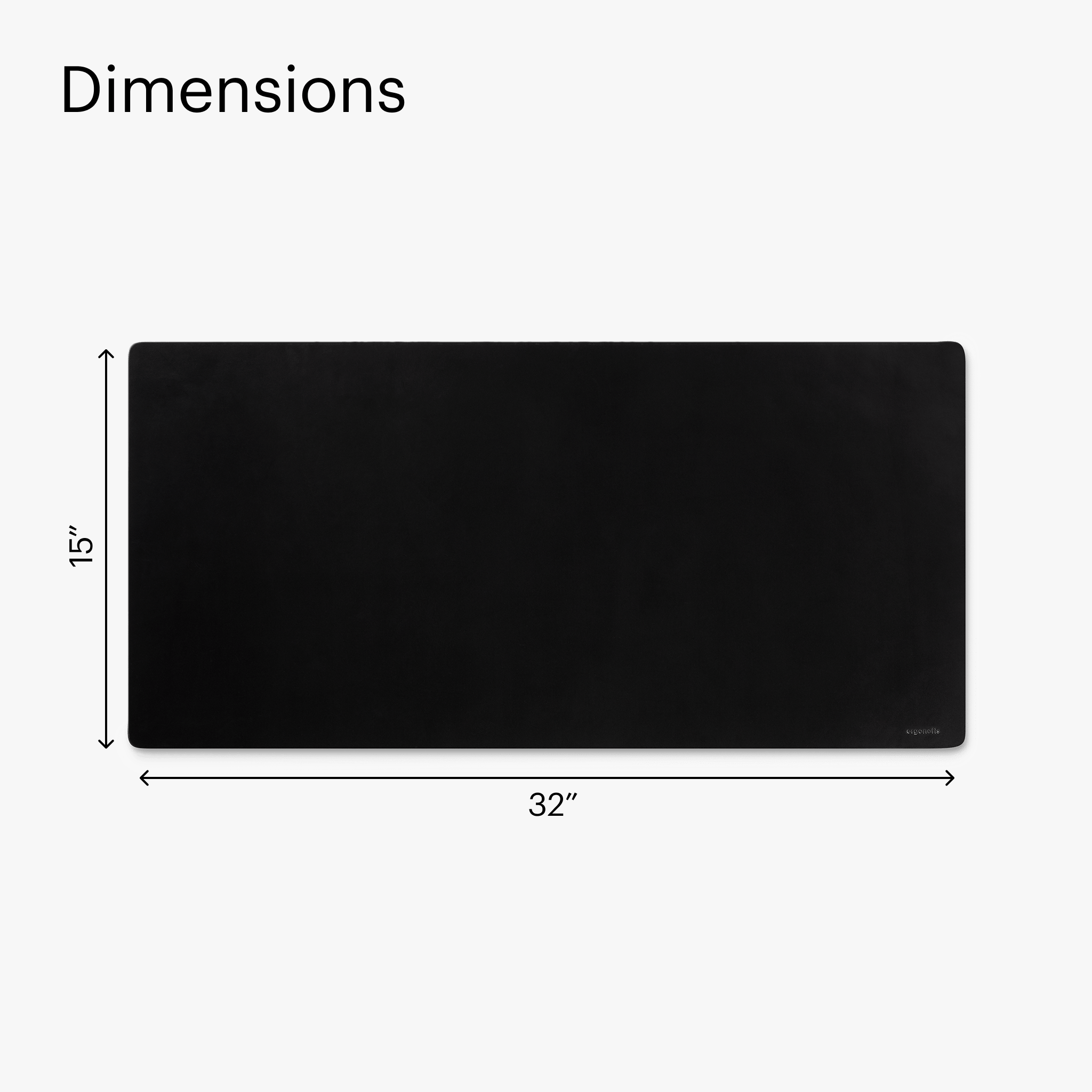 Leather Desk Pad - Black - Noir