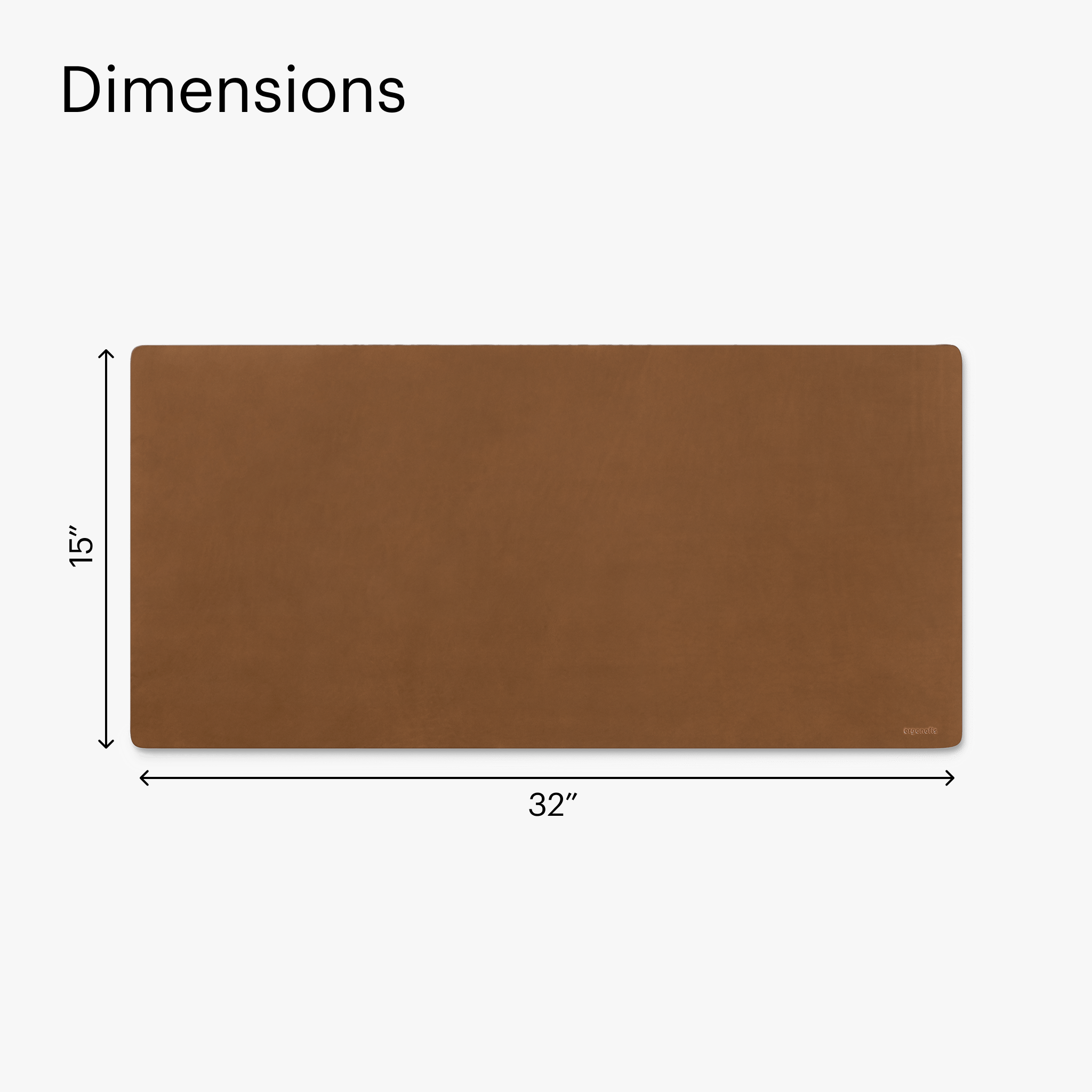 Leather Desk Pad - Hazelnut - Brun