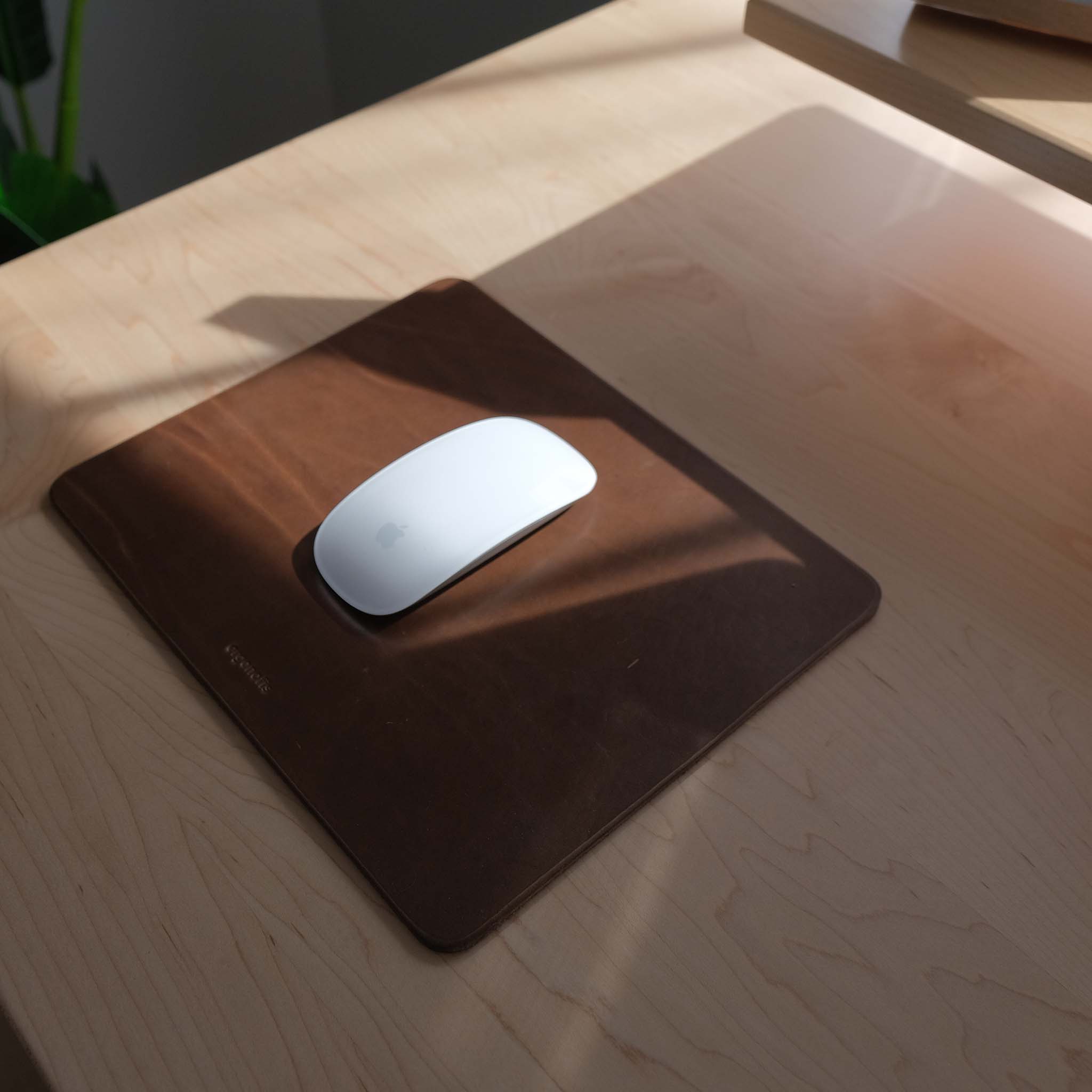 Leather Mouse Pad - Hazelnut - Brun