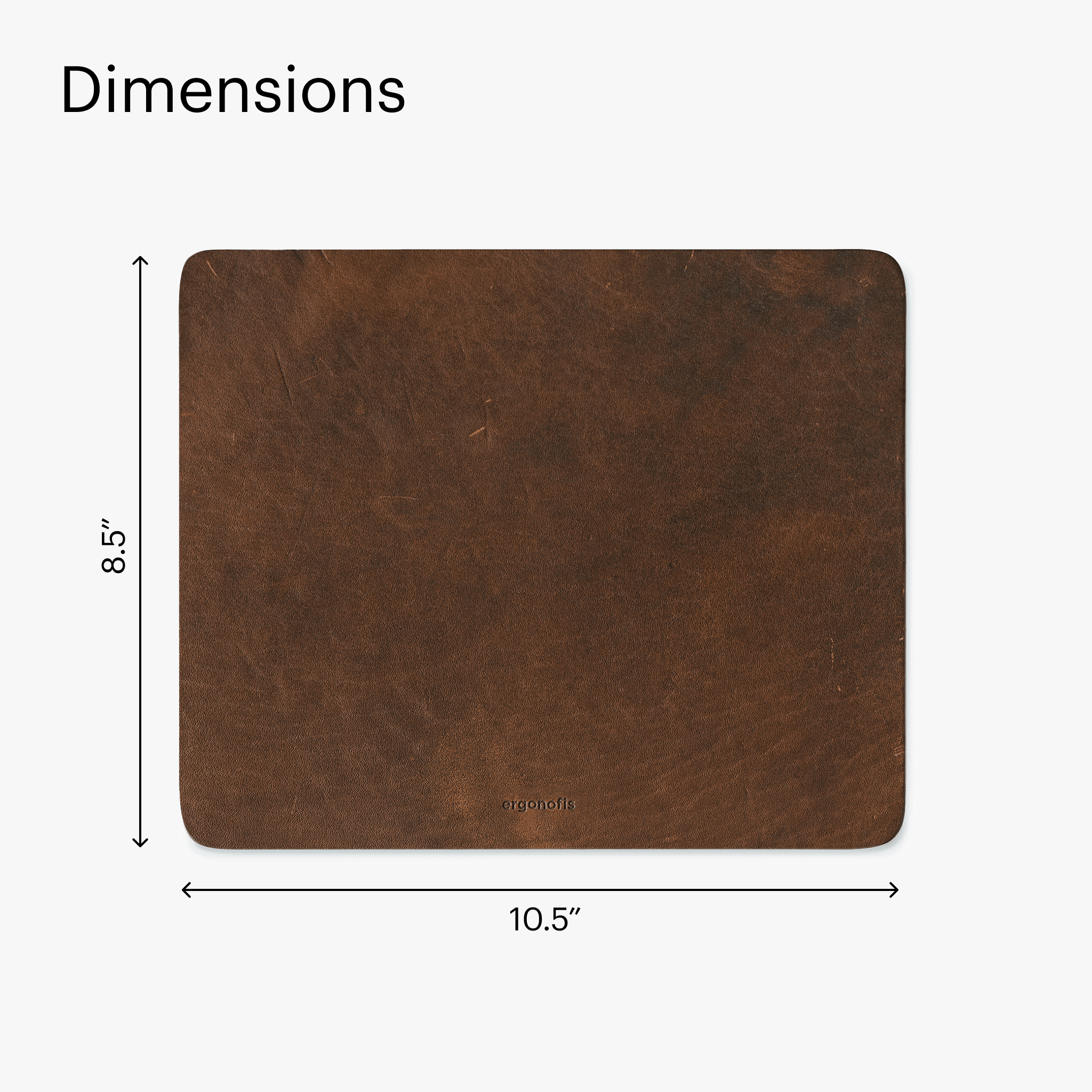 Leather Mouse Pad - Cognac