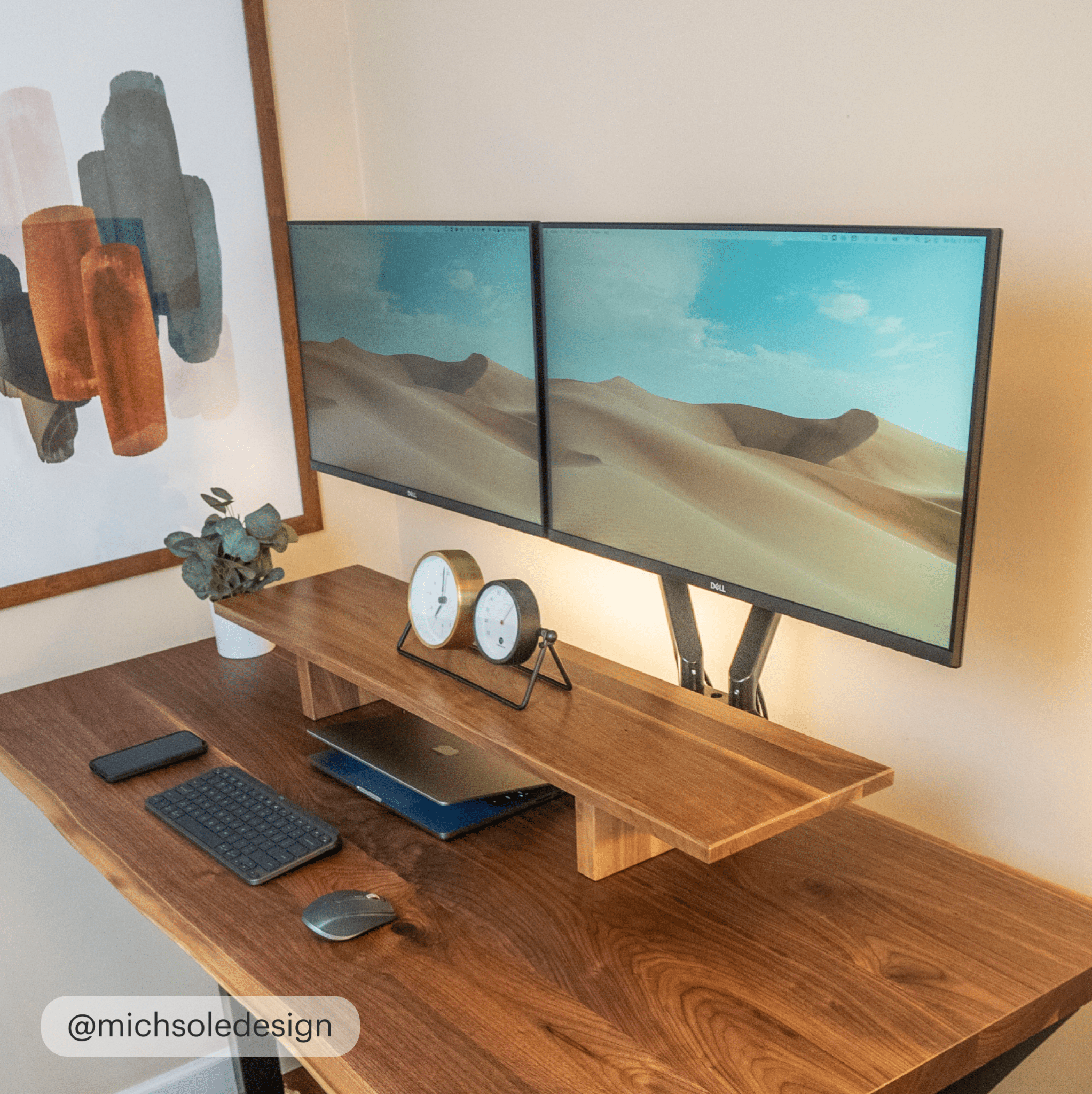 Double Monitor Arm - Black-Dual-None - Noir-Double-Aucun