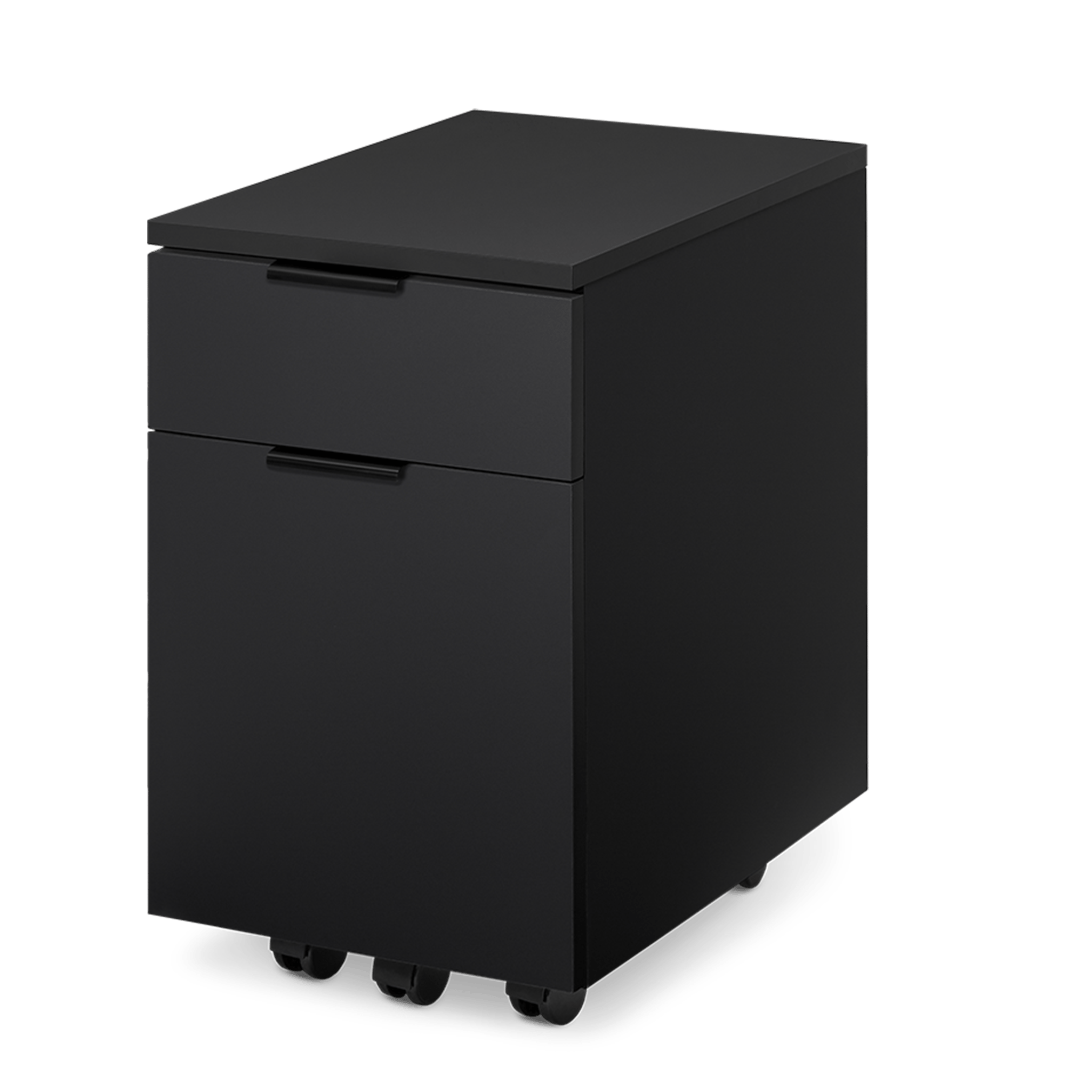 Neat Filing Cabinet - Black-Black-Wheels - Noir-Noir-Roulettes