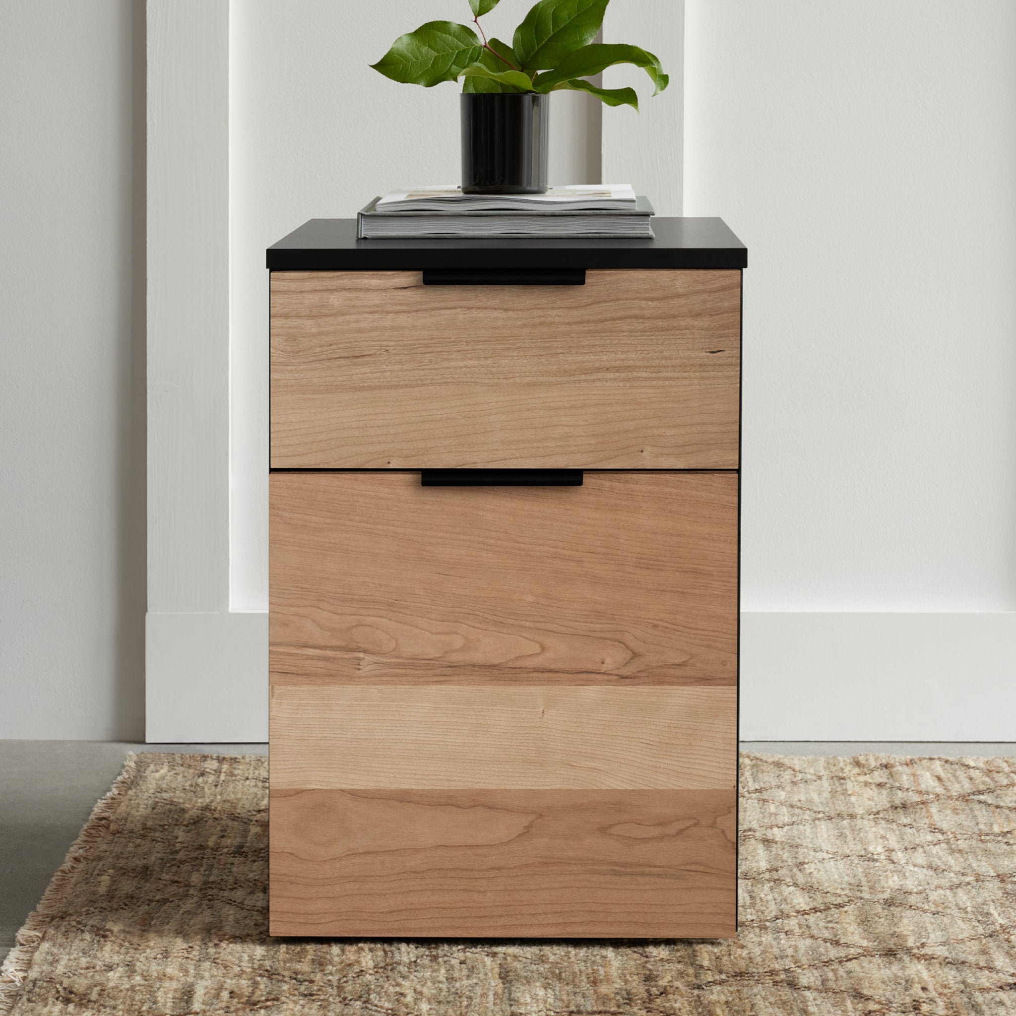 Neat Filing Cabinet - Black-Cherrywood-None - Noir-Cerisier-Aucun